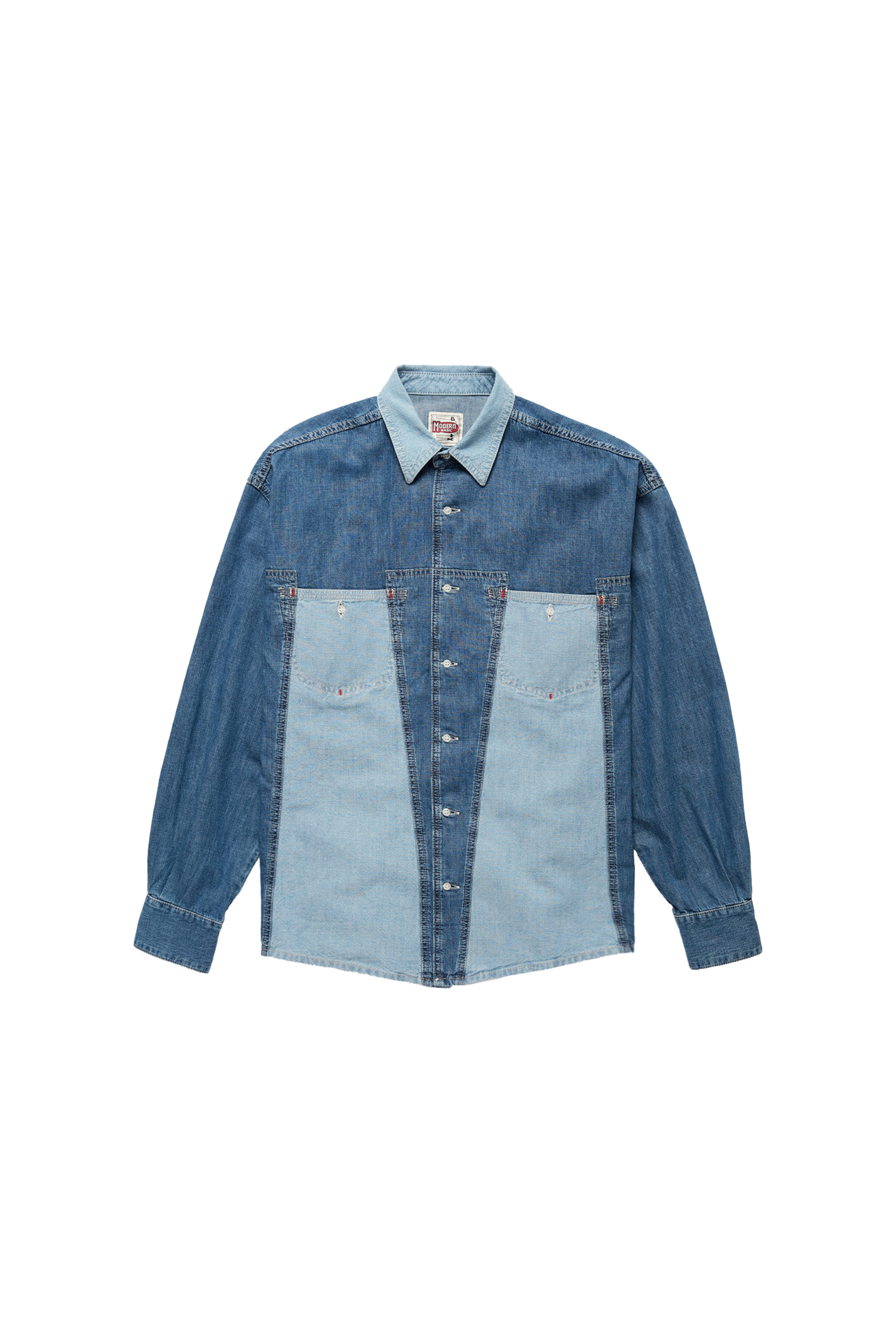 DxD-SHIRT, Mittelblau - Denimhemden