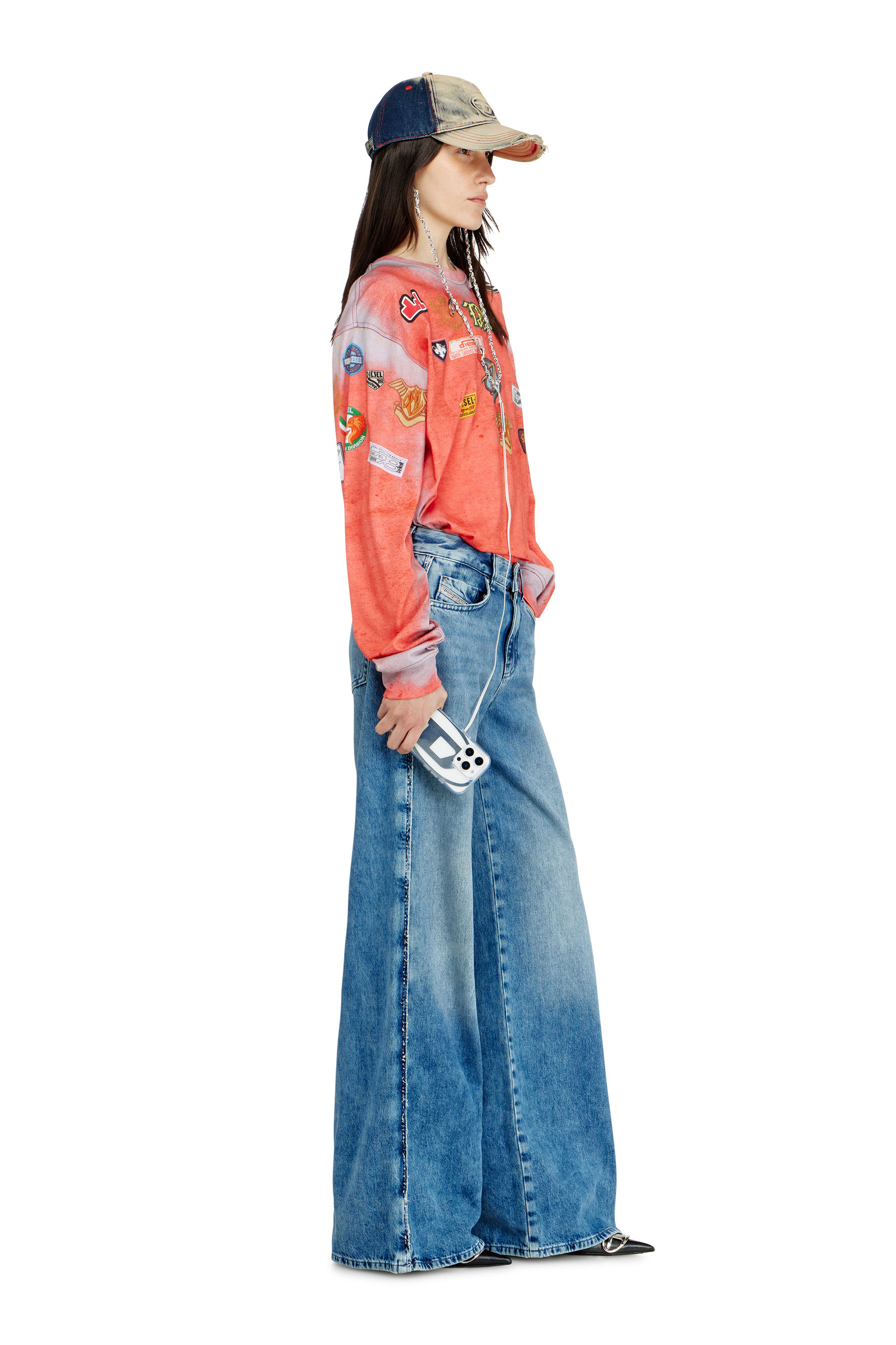 Diesel - Damen Flare Jeans 1978 D-Akemi 0ADCJ, Mittelblau - 1