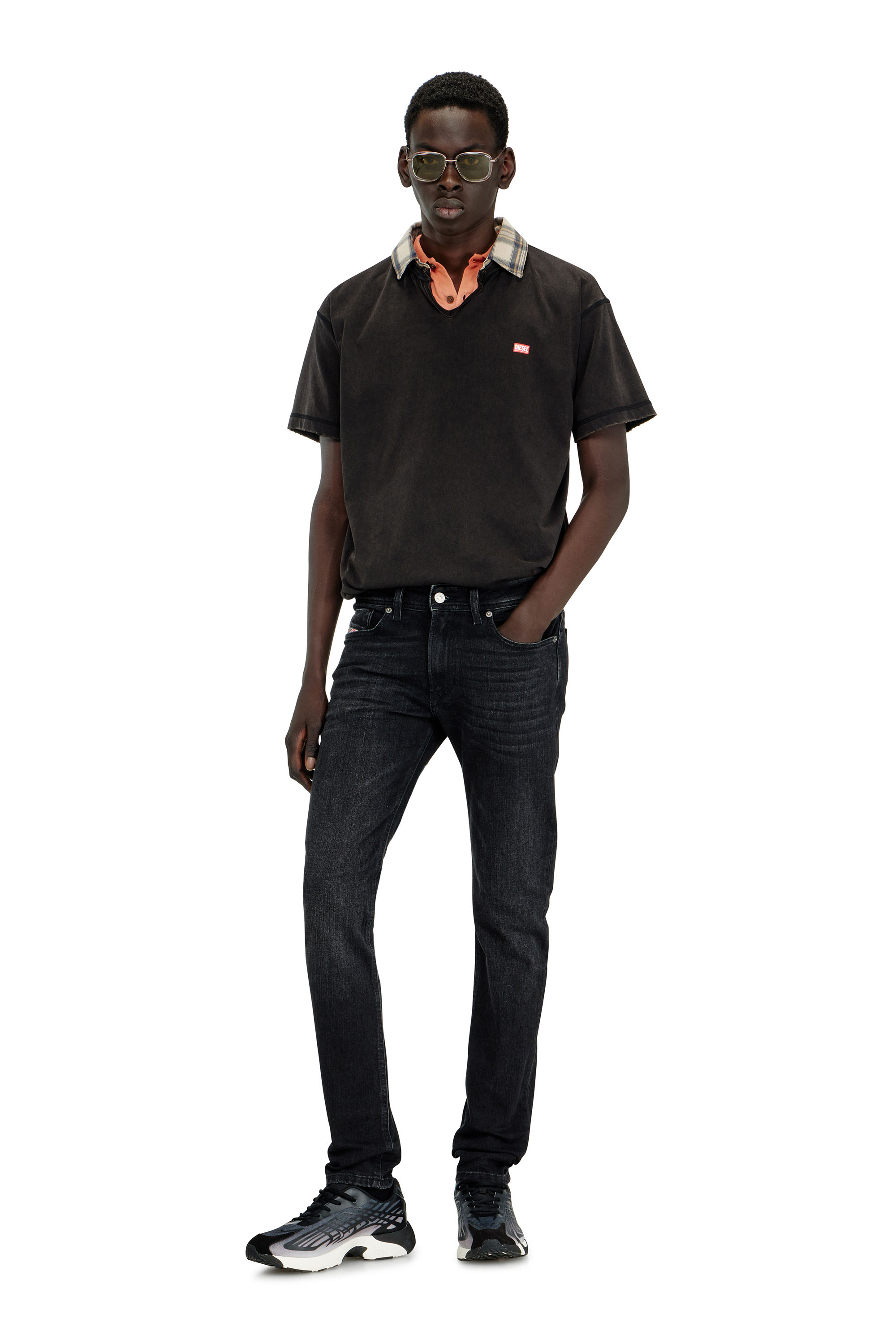 Diesel - Herren Skinny Jeans 1979 Sleenker 0GRDA, Schwarz/Dunkelgrau - 2