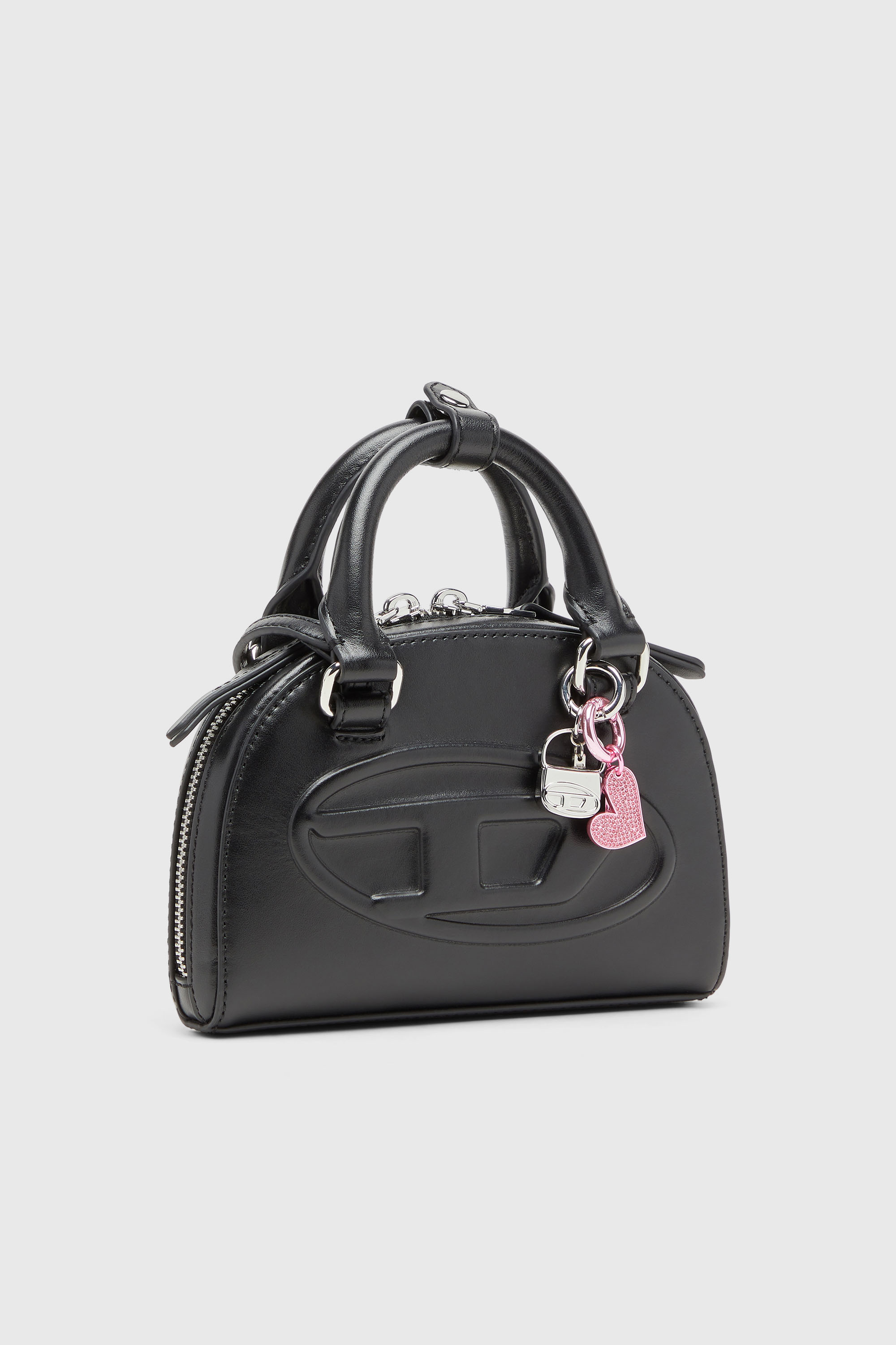 Diesel - CHARM-1DR, Damen Metallanh&auml;nger mit Mini-1DR-Anh&auml;nger in Silber - 2