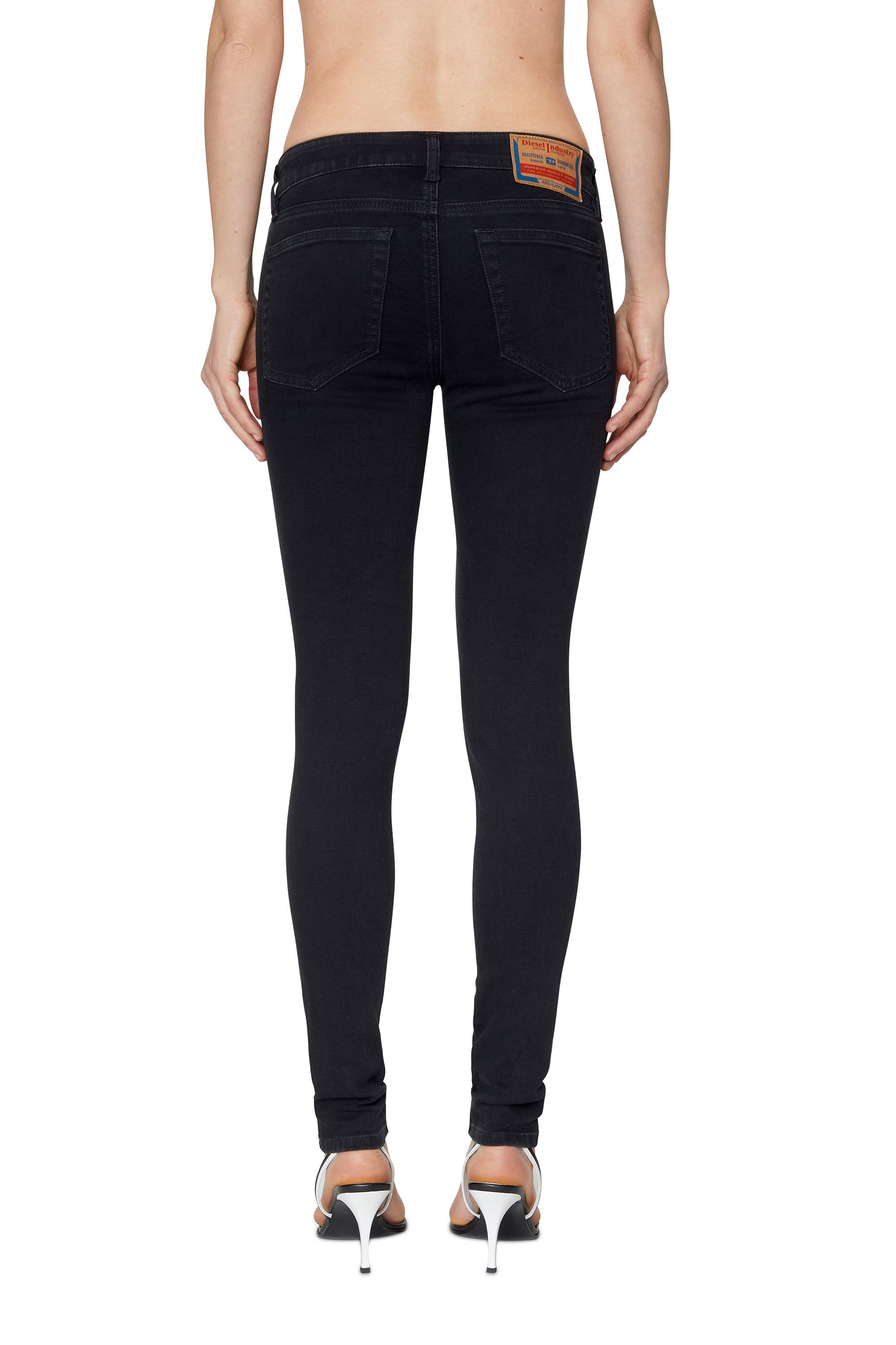 Diesel - Super skinny Jeans 2018 Slandy-Low Z69VW, Schwarz/Dunkelgrau - Image 2