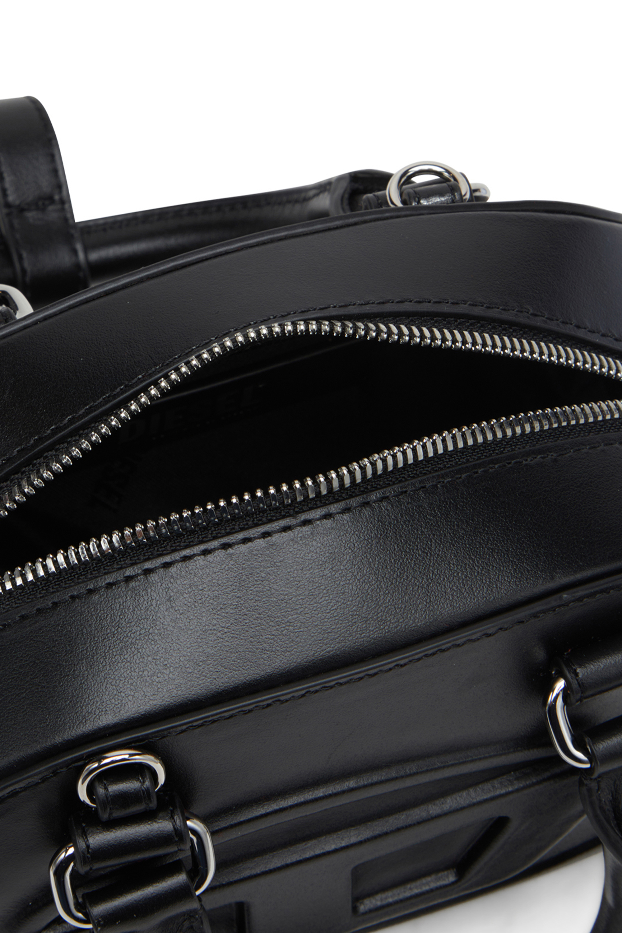 Diesel - 1DR DOME CROSSBODY, Damen 1DR Dome-Mini-Bowling-Tasche aus Leder in Schwarz - 5