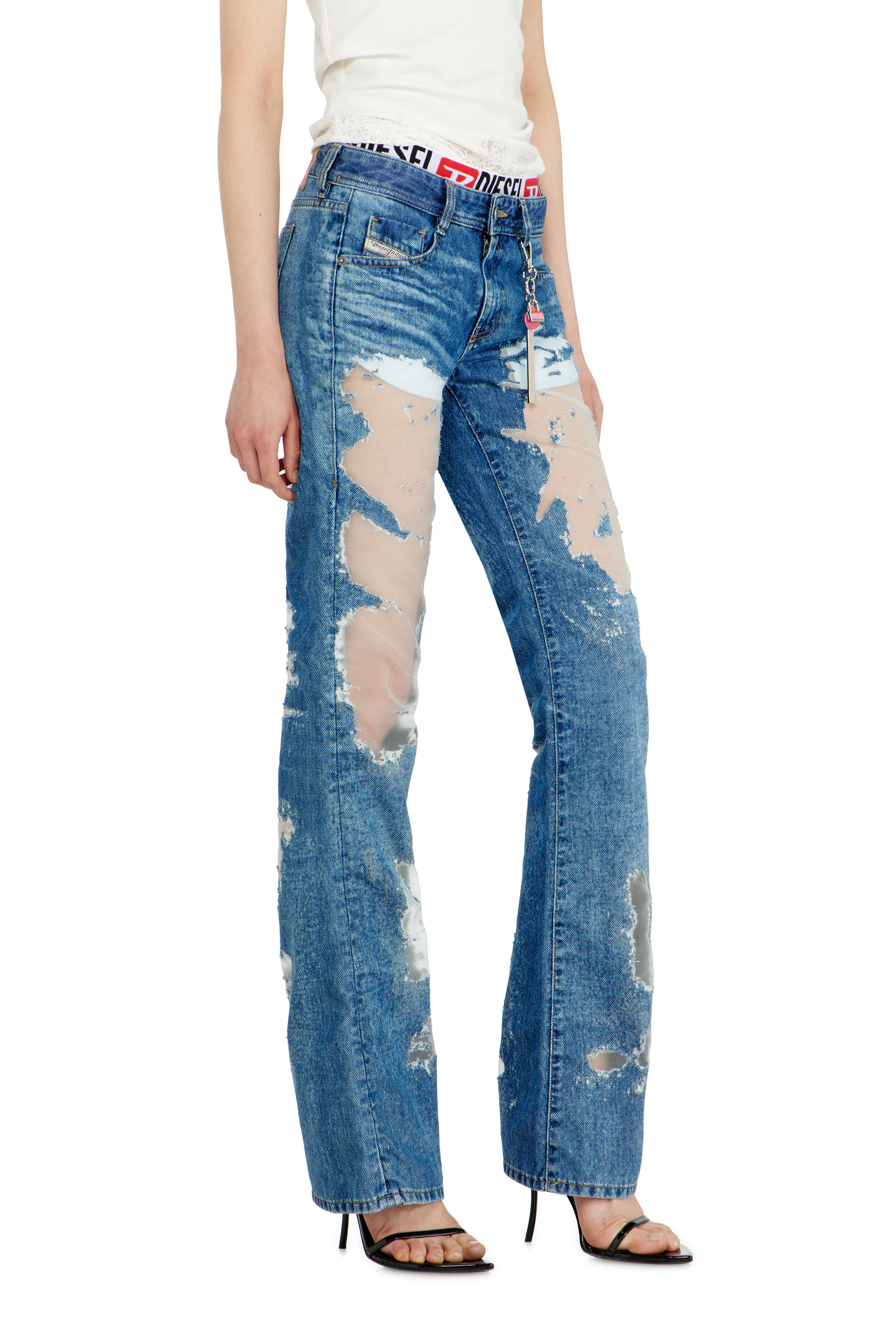 Diesel - Damen Bootcut Jeans 1969 D-Ebbey 068ZH, Mittelblau - 5