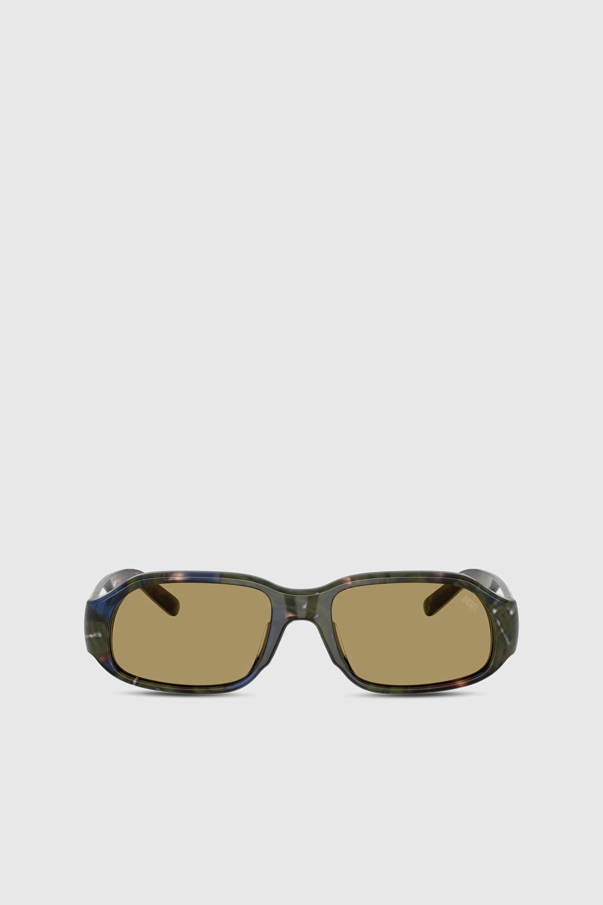 Diesel - 0DL2009U, Unisex Rechteckige Sonnenbrille in Gr&uuml;n/Braun - 1