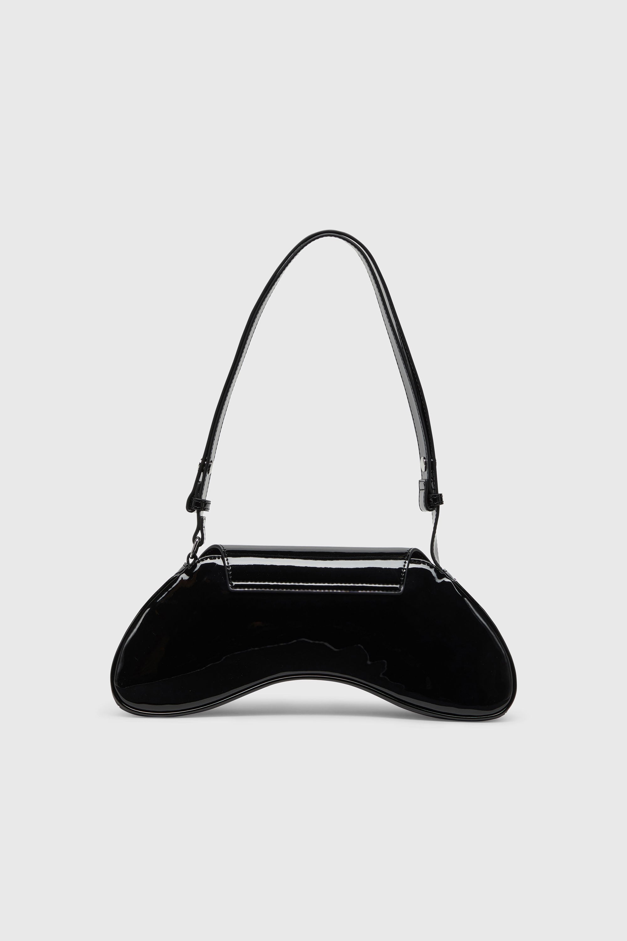 Diesel - PLAY CROSSBODY, Damen Play-Gl&auml;nzende Crossbody-Tasche in Schwarz - 2