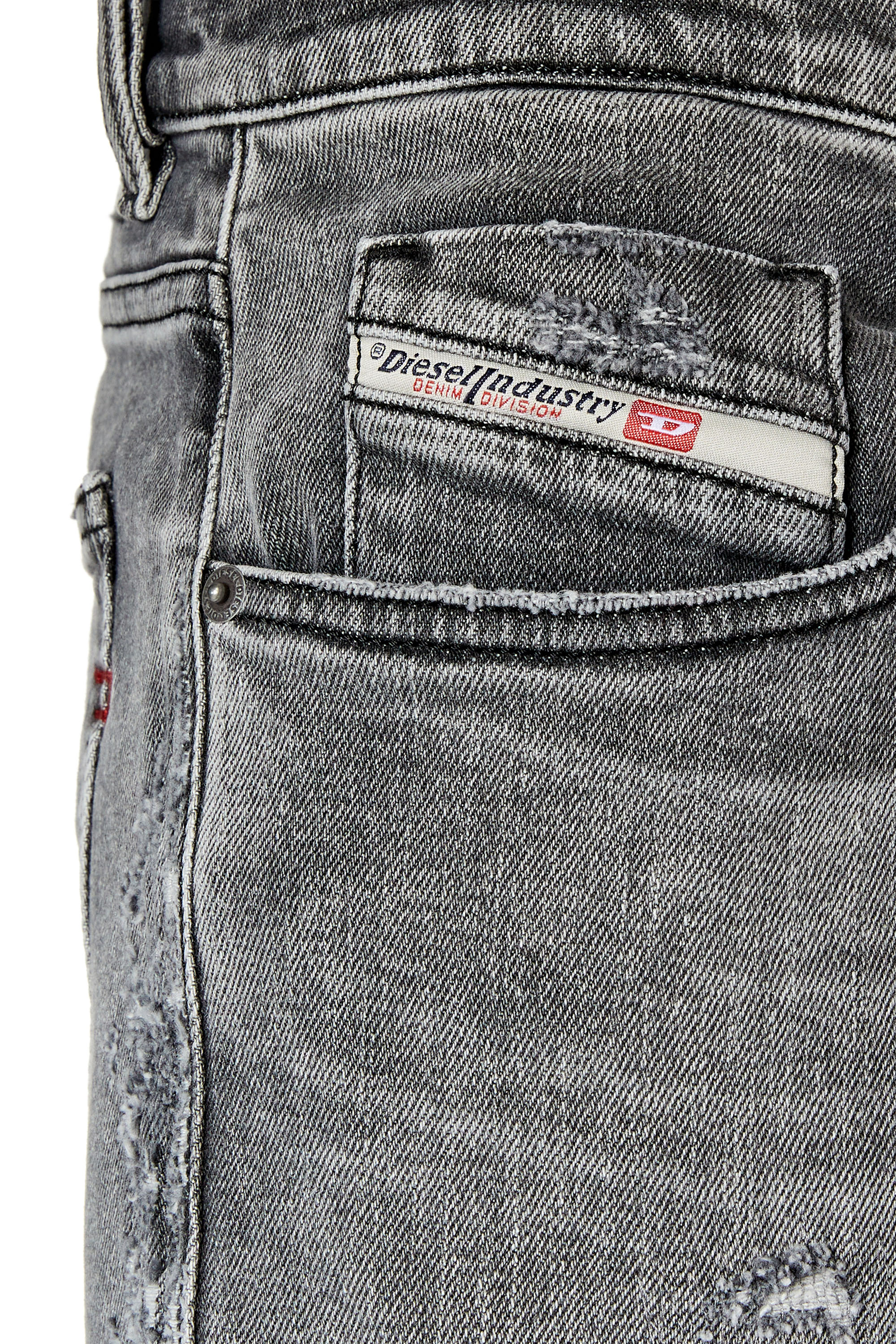 Diesel - 2019 D-Strukt 09G04 Slim Jeans, Hellgrau - Image 3