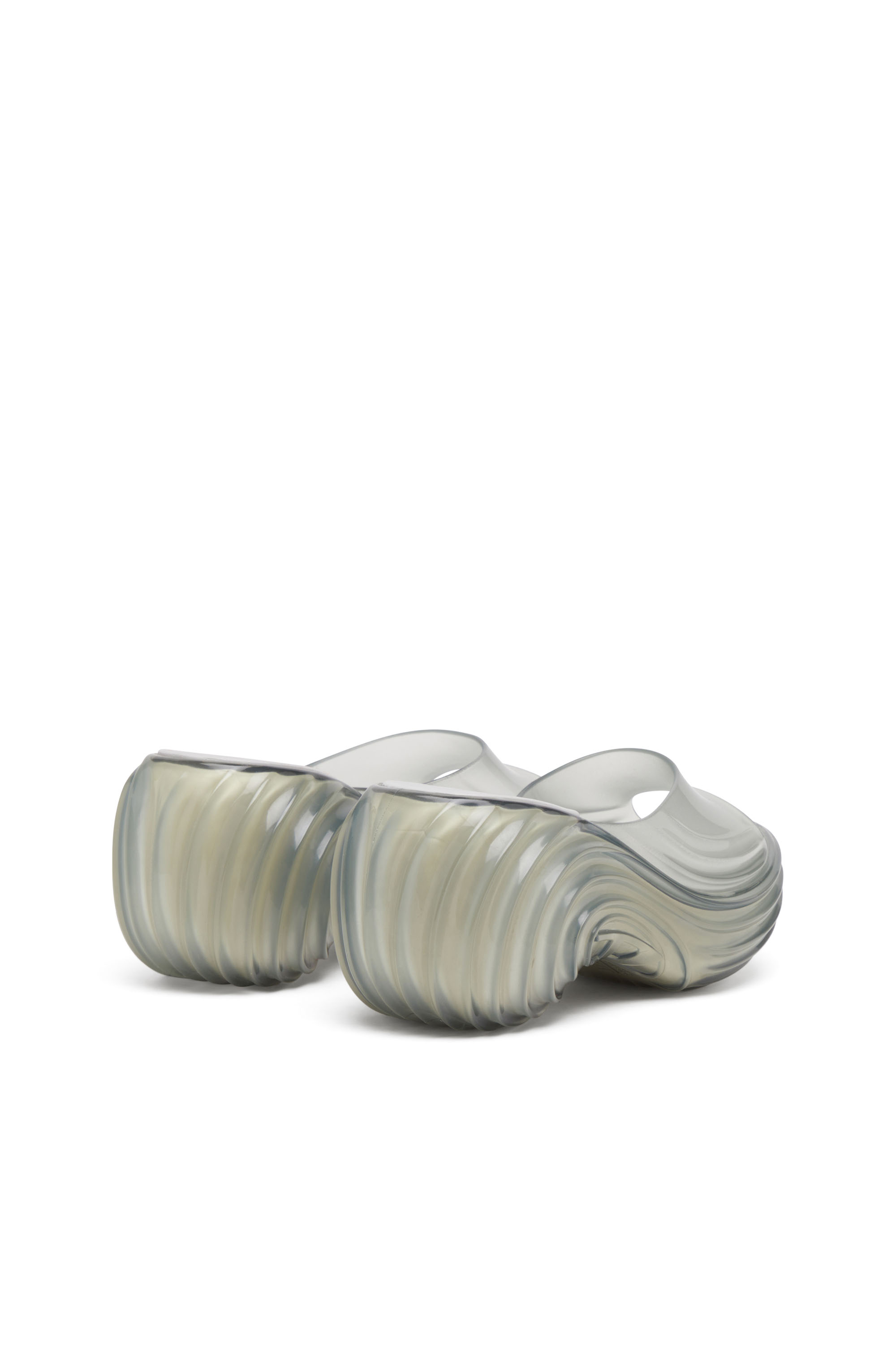 Diesel - MELISSA QUANTUM PLATFORM, Damen Plateau-Pantolette aus Melflex® in Hellgrau - 4