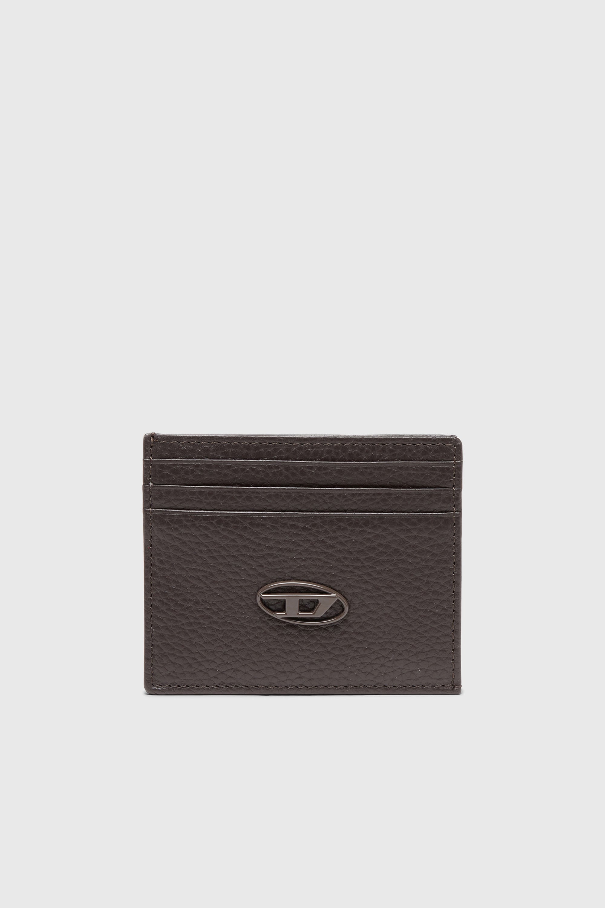 Diesel - CARD CASE, Herren Kartenetui aus genarbtem Leder in Braun - 1