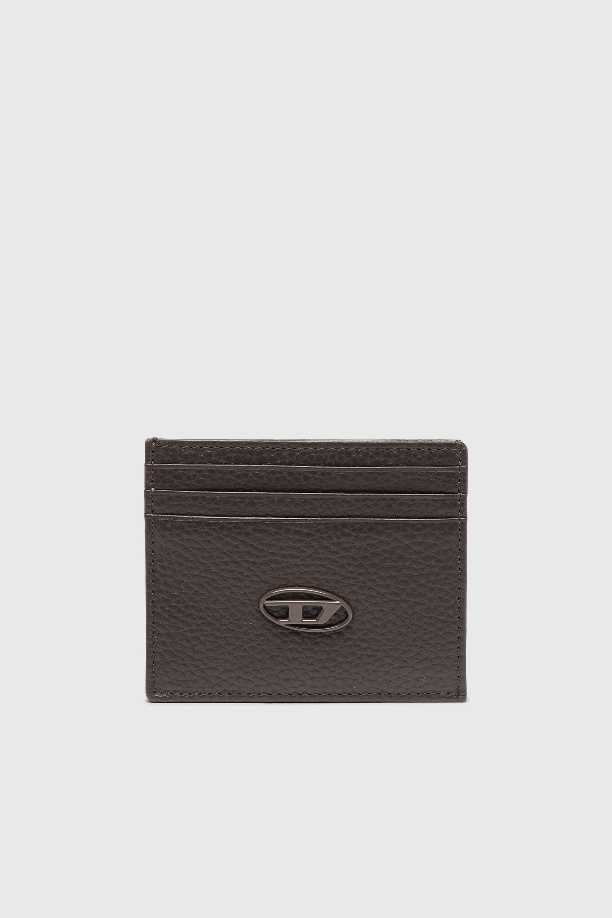 Diesel - CARD CASE, Herren Kartenetui aus genarbtem Leder in Braun - 1