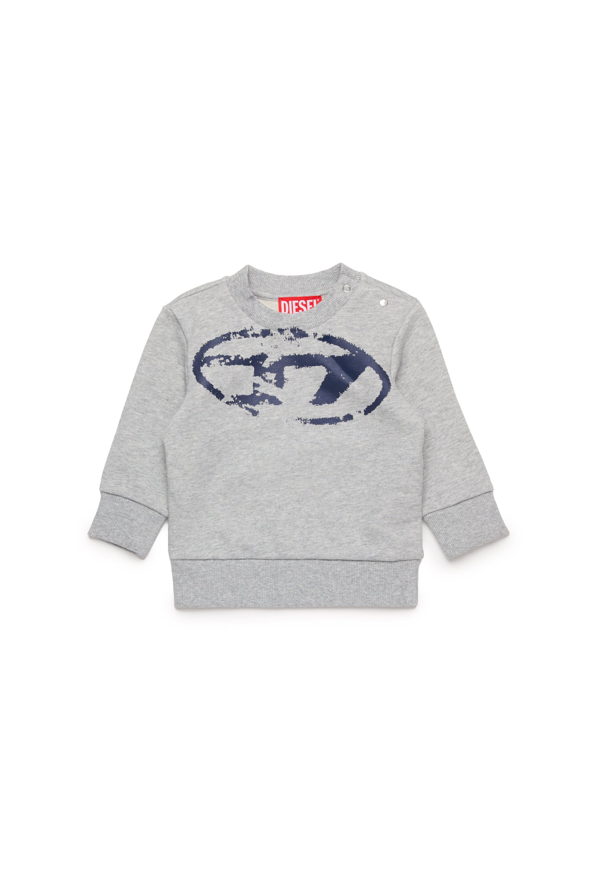 Diesel - SBOXTN5B, Unisex Sweatshirt mit vielgetragenem Oval D-Logo in Grau - 1