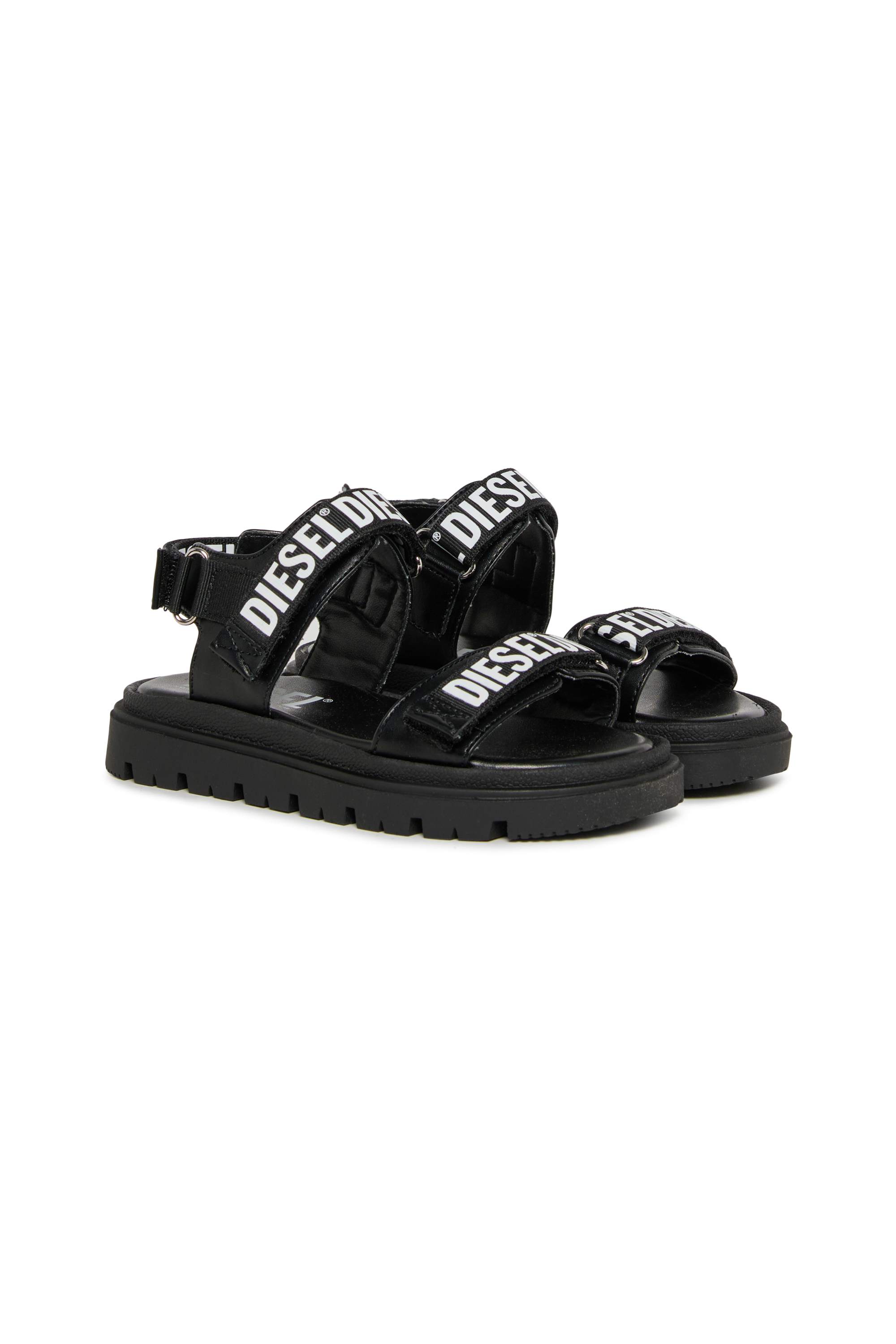 Diesel - D-SANTAP, Unisex's D-Santap-Sandal with Diesel logo straps in Black - 2