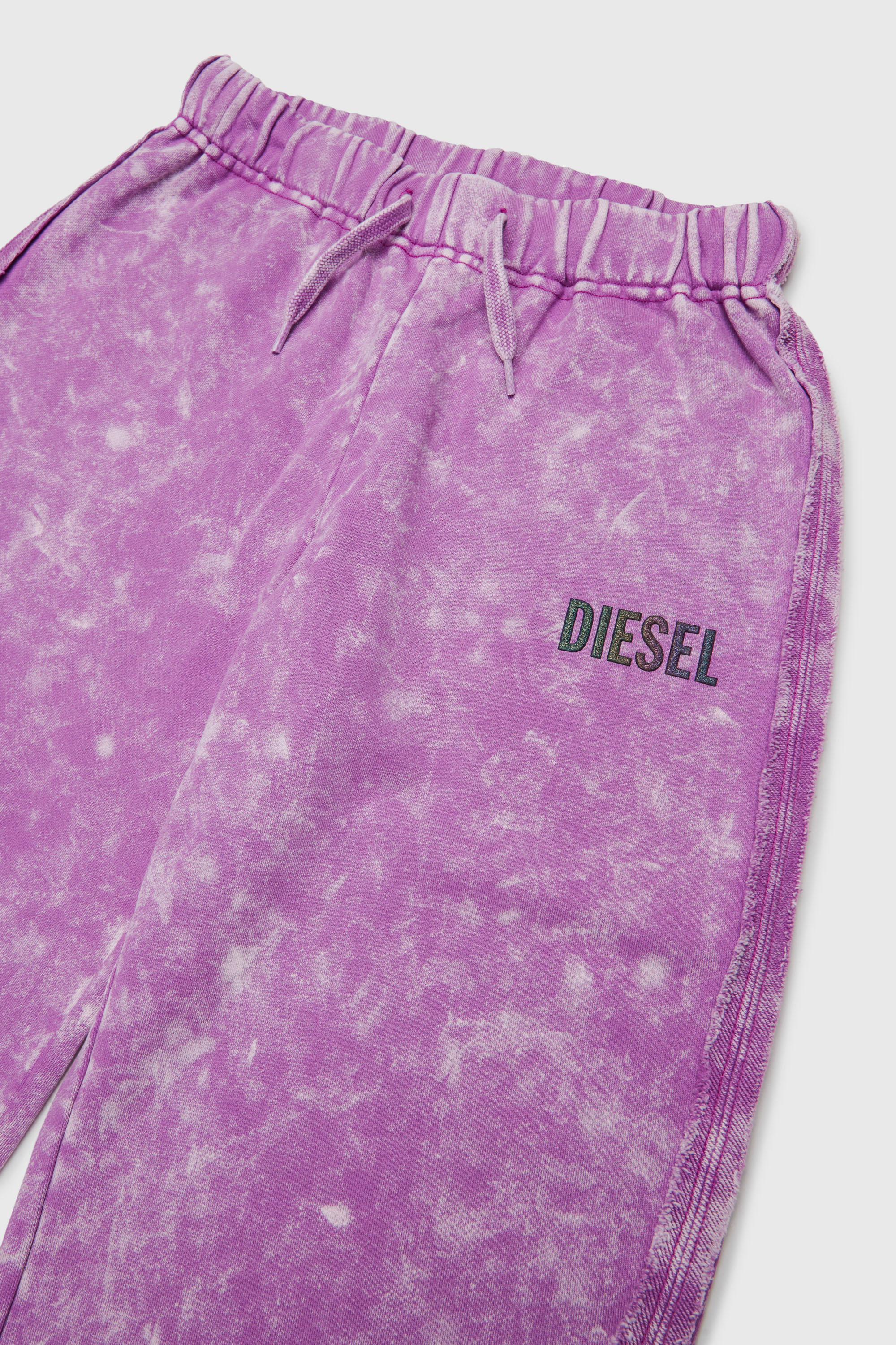 Diesel - PLOXY, Damen Sweatpants aus Baumwolle mit Marmor-Effekt in Violett - 3