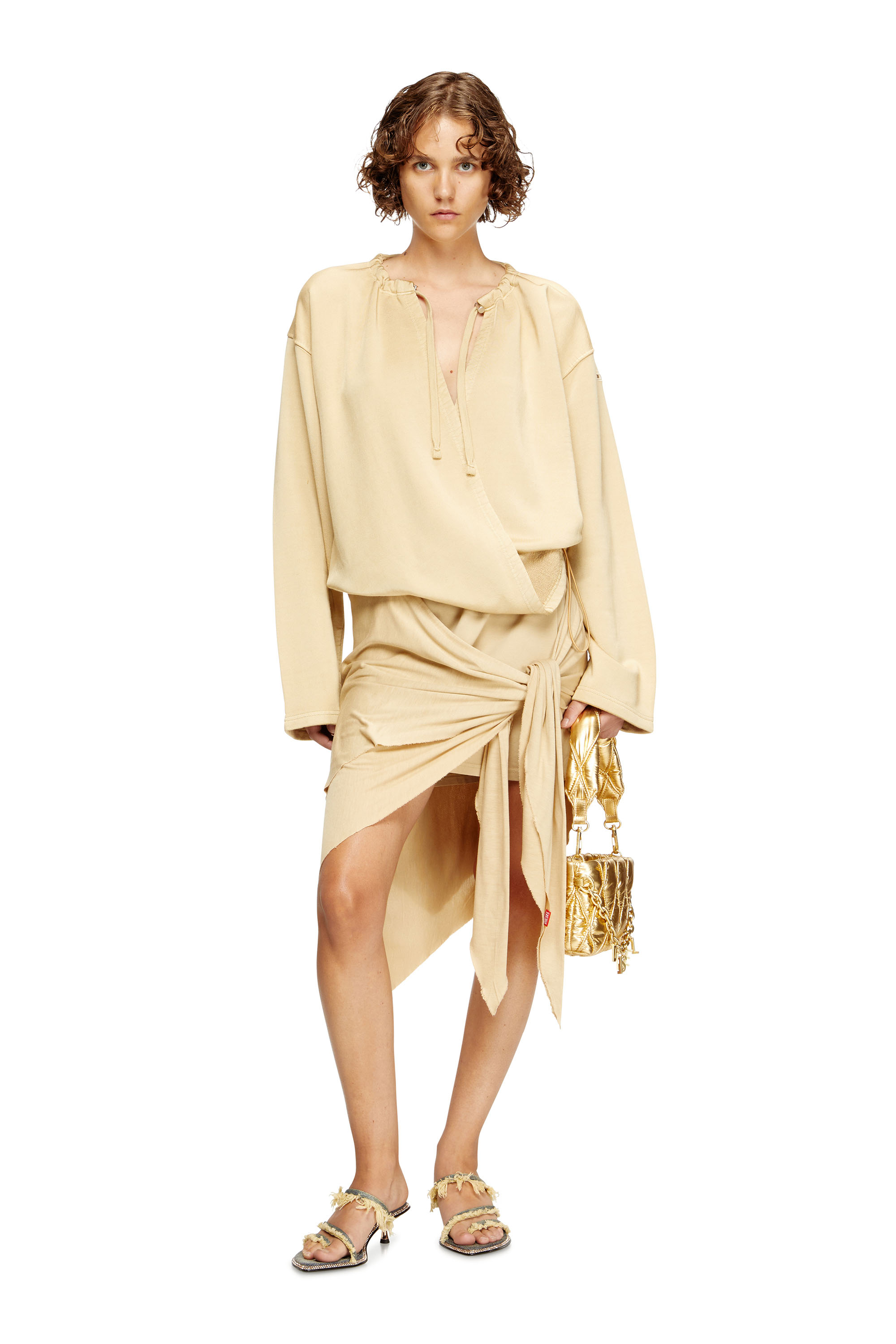 Diesel - D-HAVANNA KITTIE, Damen D-Havanna Kittie-Ausgefranste Pantoletten aus Denim mit Kristallen in Blau - 7