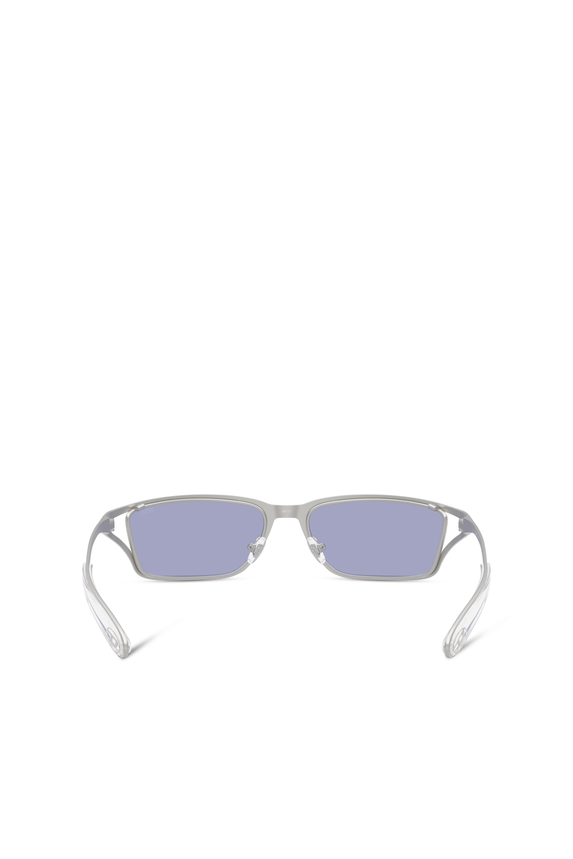 Diesel - 0DL1015, Unisex Rechteckige Sonnenbrille in Grau/Blau - 3