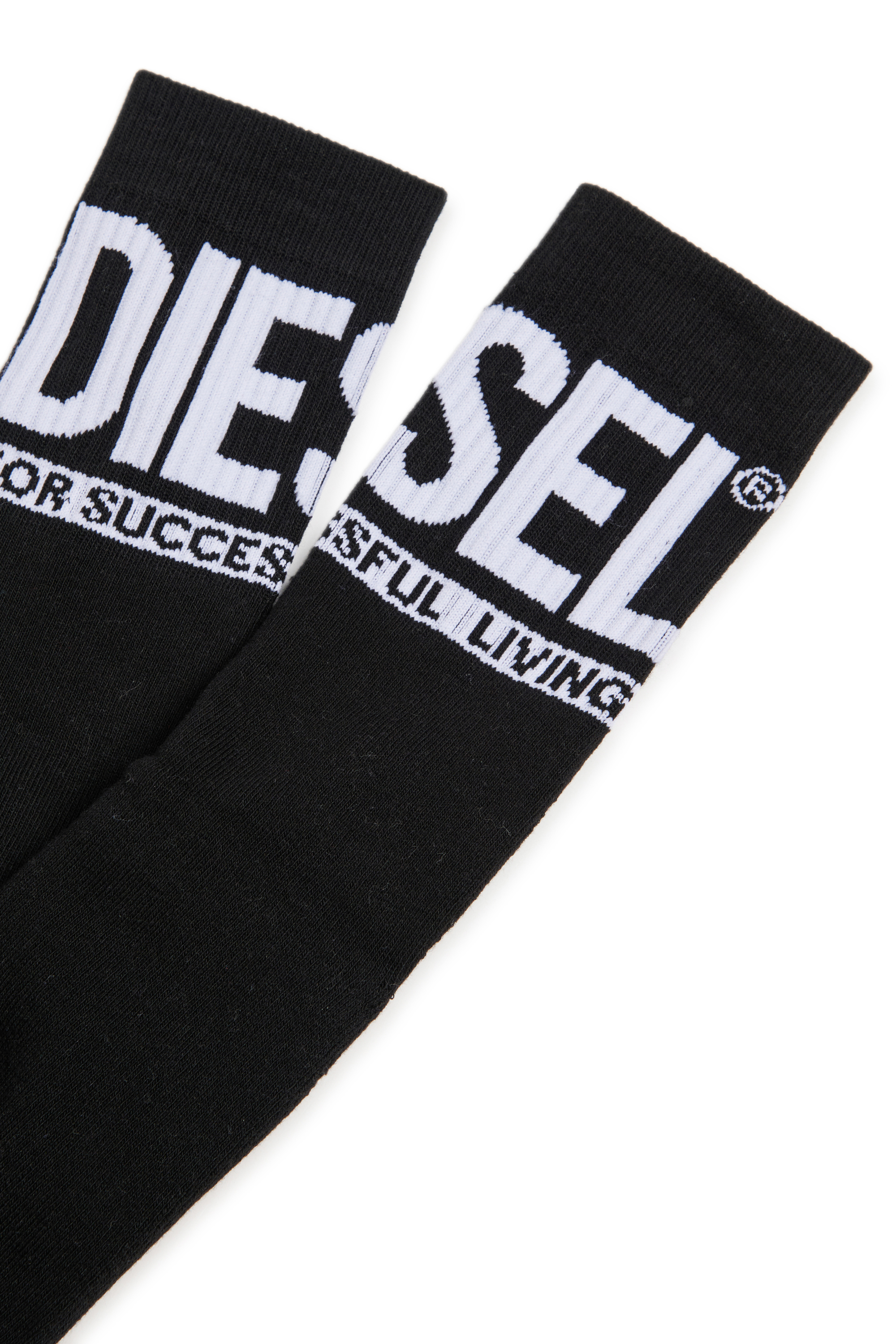Diesel - SKM-ZRAYBIPACK, Man's Two-pack of socks with logo in Black - 3
