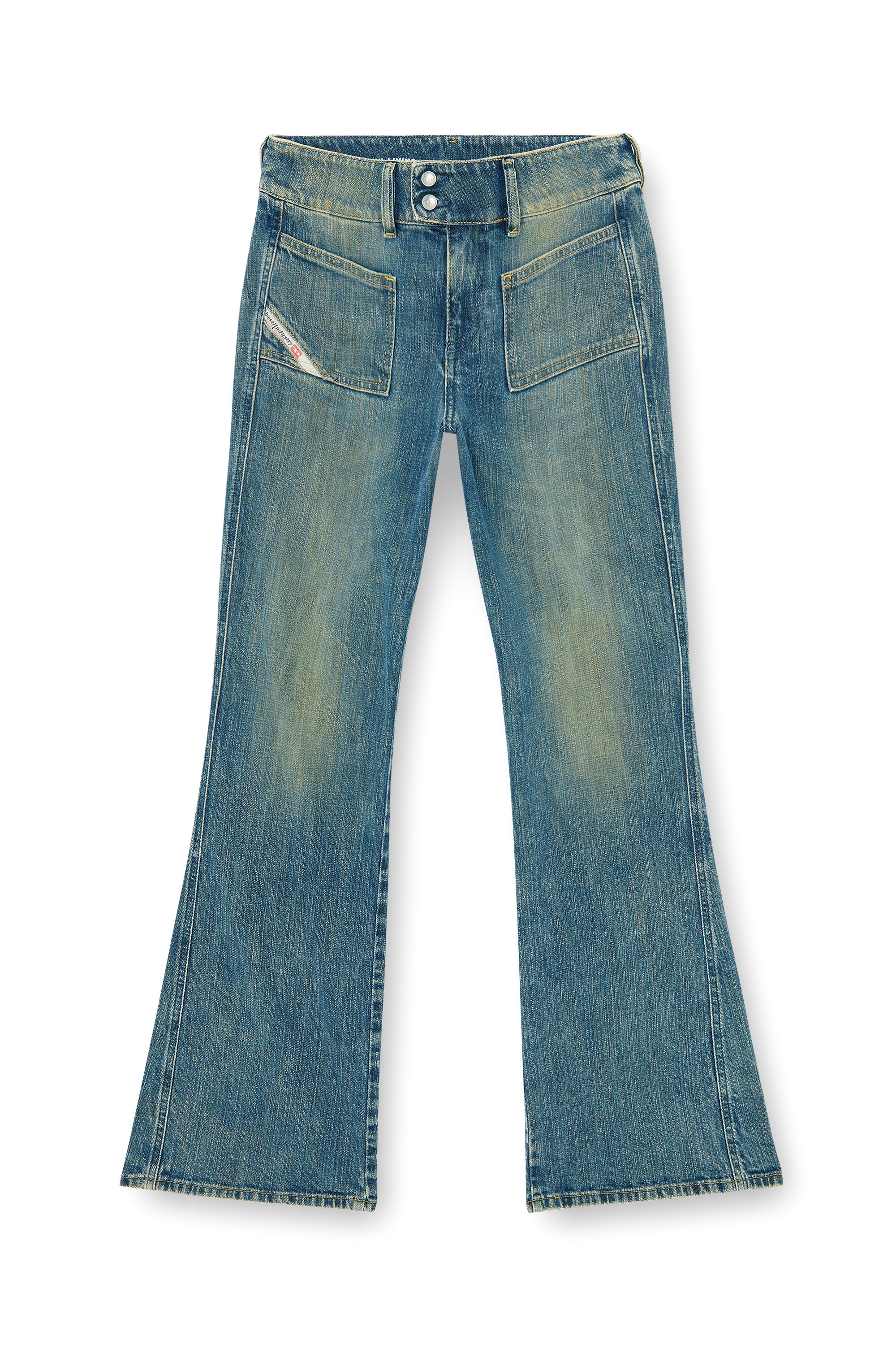 Diesel - Damen Bootcut Jeans D-Hush 007EJ, Mittelblau - 3