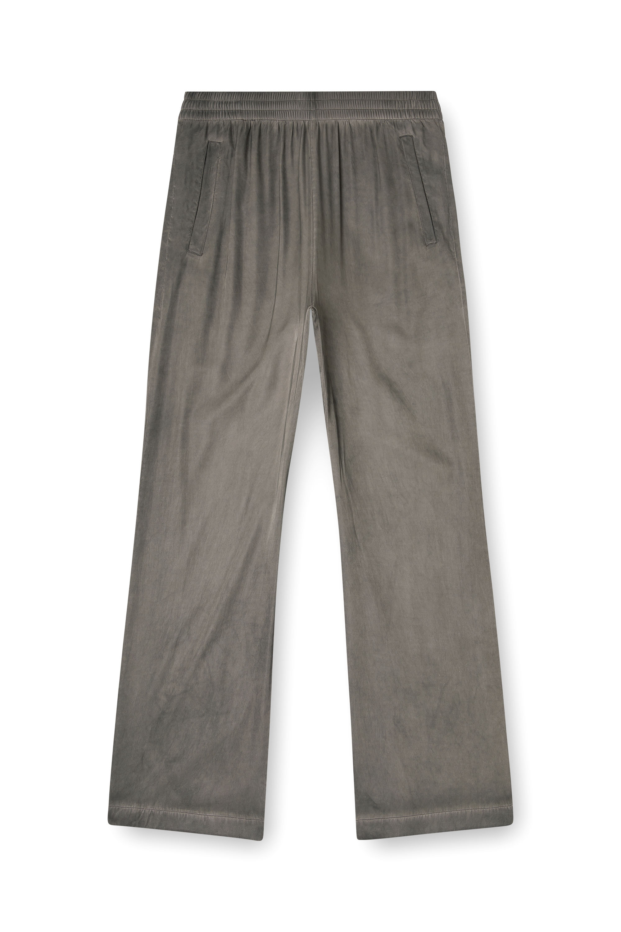 Diesel - P-THECK-ALBG, Man's Track pants in treated fluid viscose in Dark grey - 2