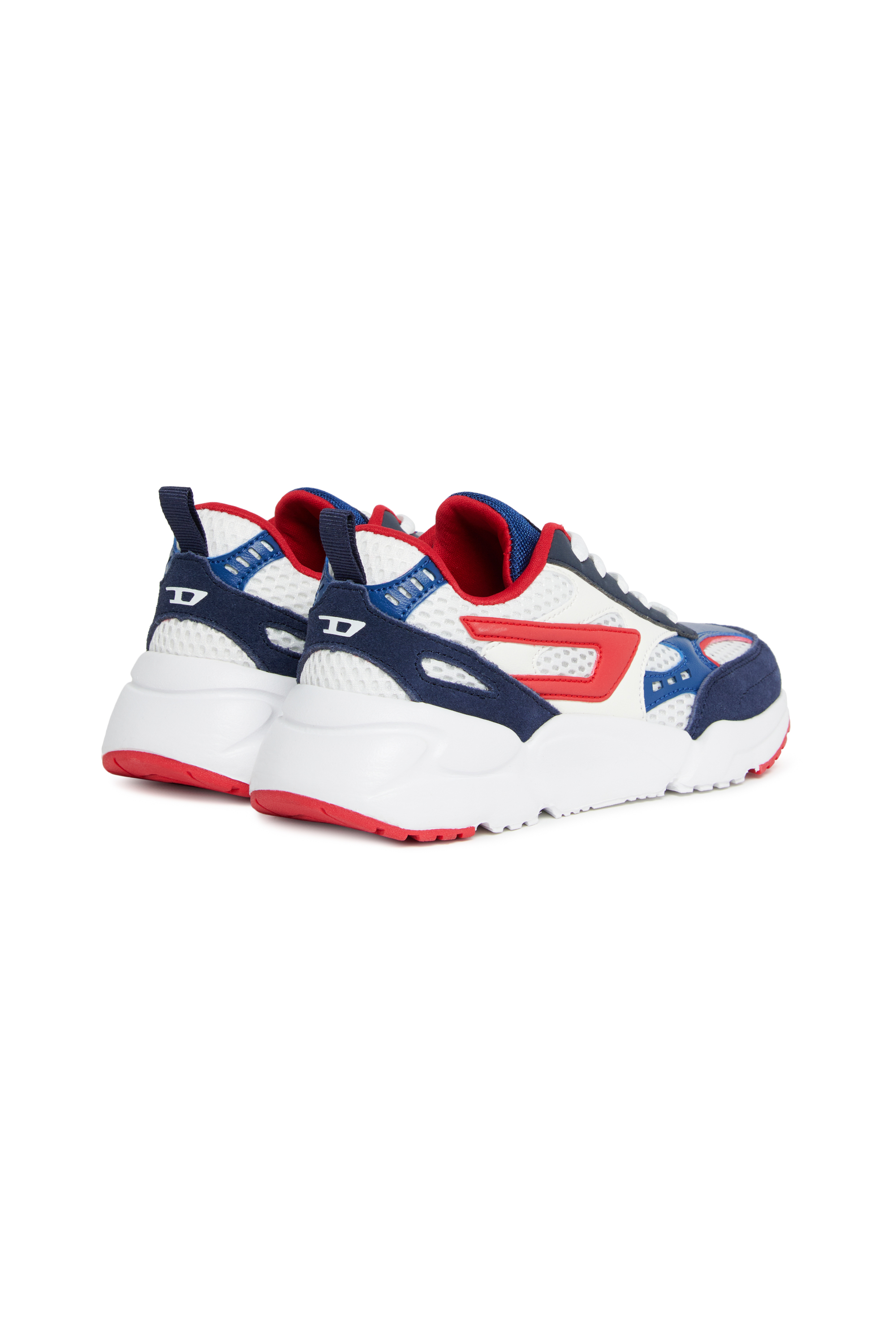 Diesel - S-MILLENIUM SPORT LC, Unisex Sneakers aus Mesh, Veloursleder und PU in Weiss/Blau - 3