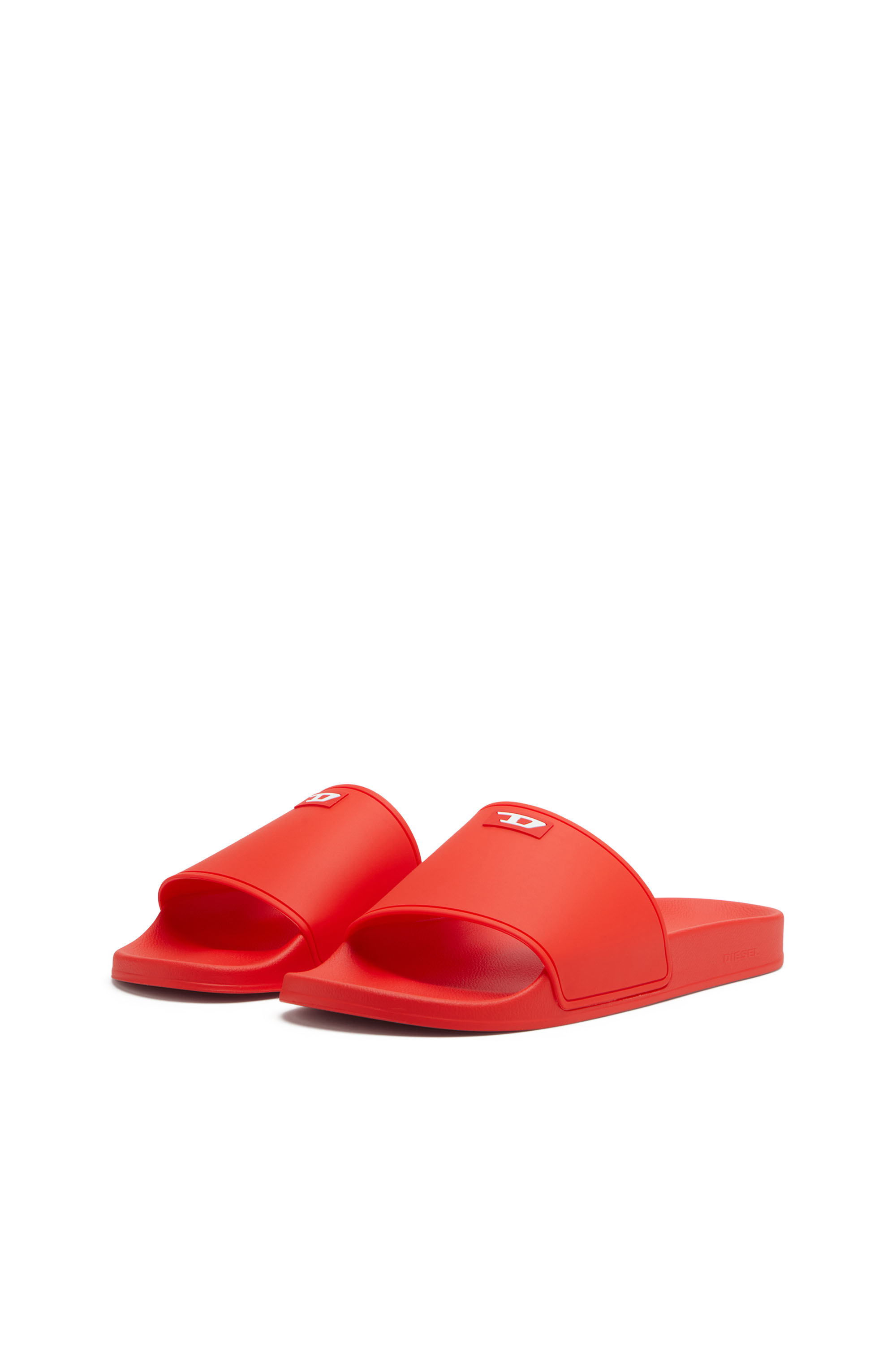 Diesel - SA-SWIM, Herren Sa-Swim-Pool-Slides aus Gummi mit D-Logo in Rot - 8