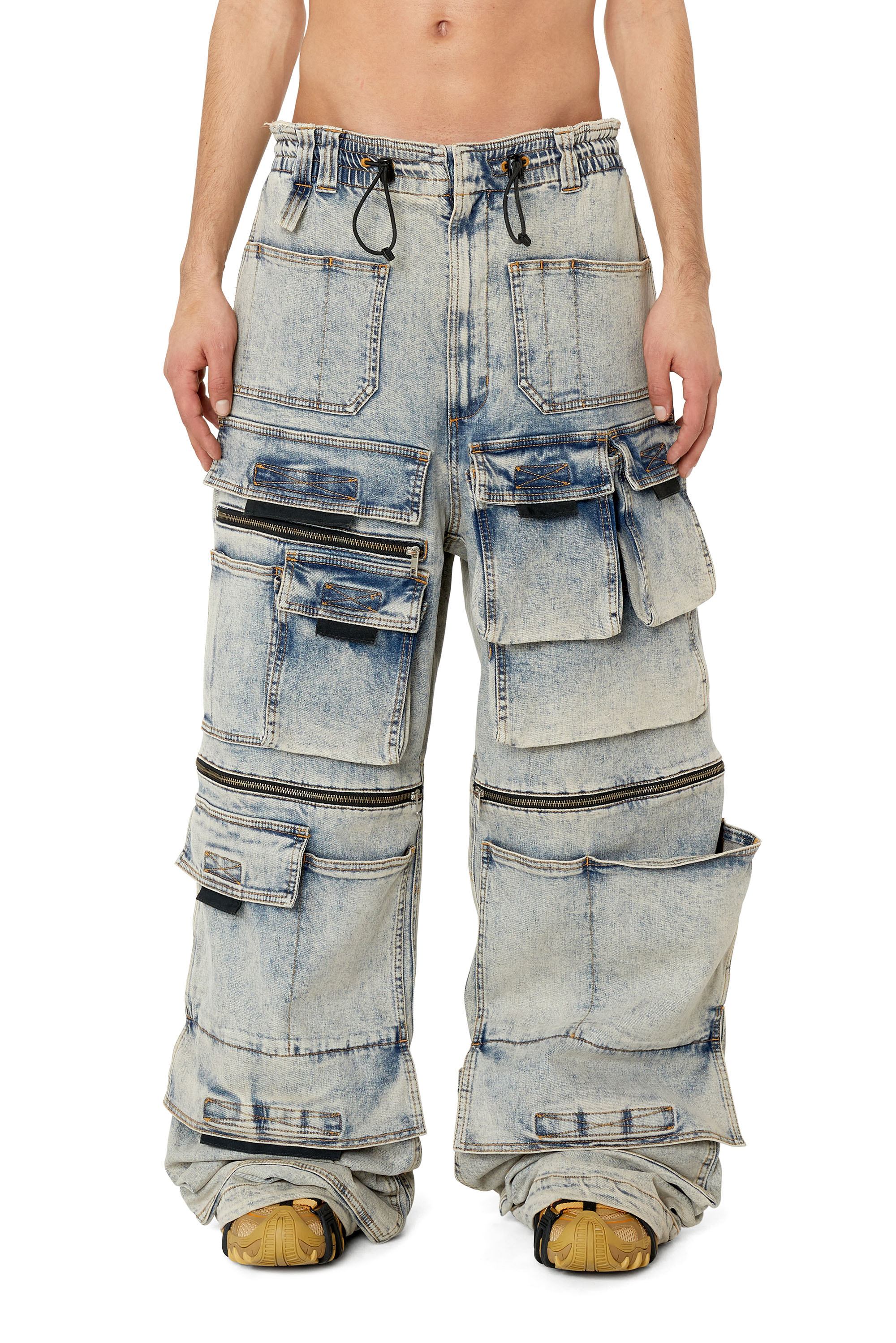 Diesel - Straight Jeans D-Onlypockets 09F12, Mittelblau - Image 2