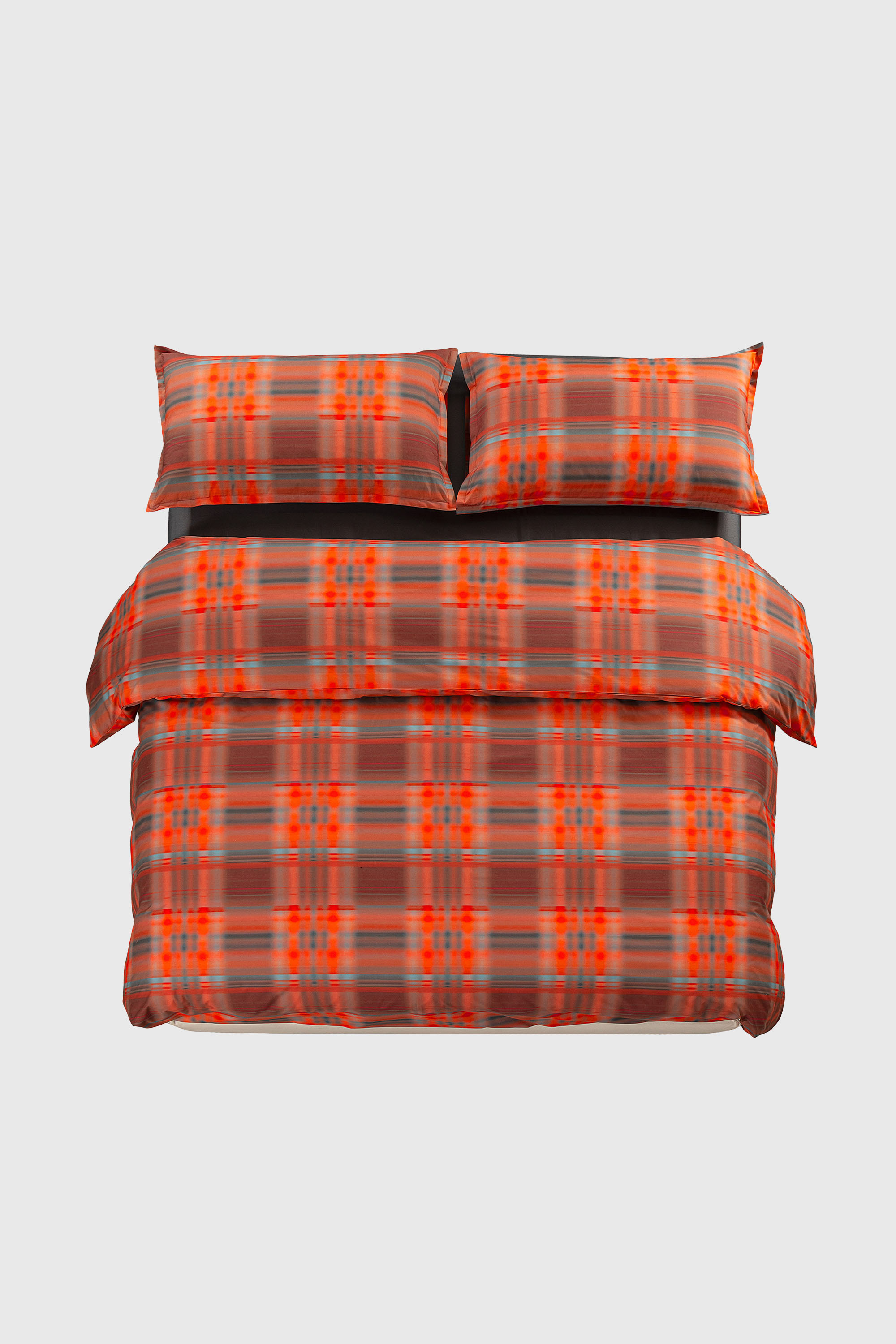 1016333  HAZY TARTAN DUVET COVER SET FOR