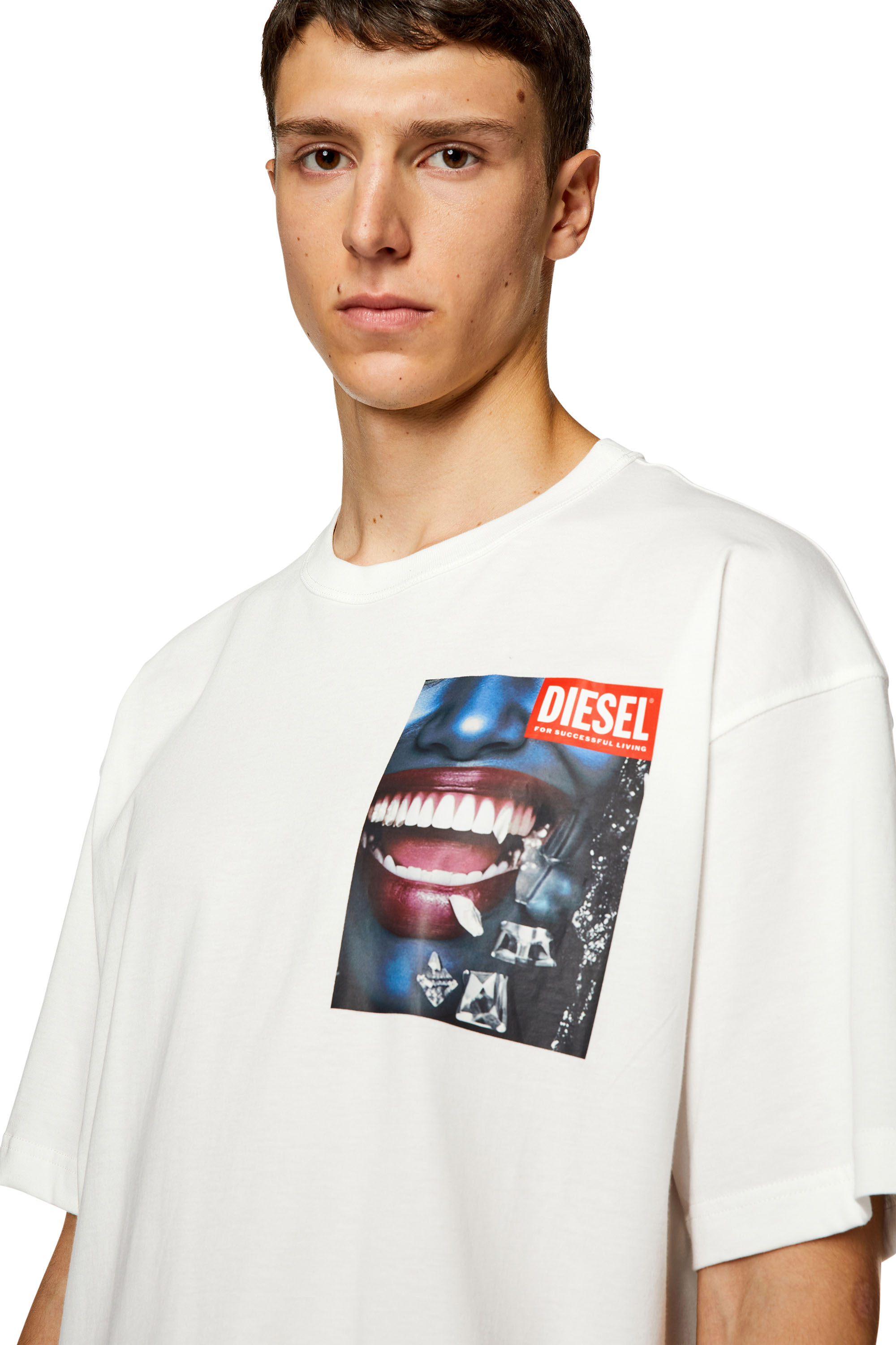 Diesel - T-NABEL-FACE, Weiß - Image 3