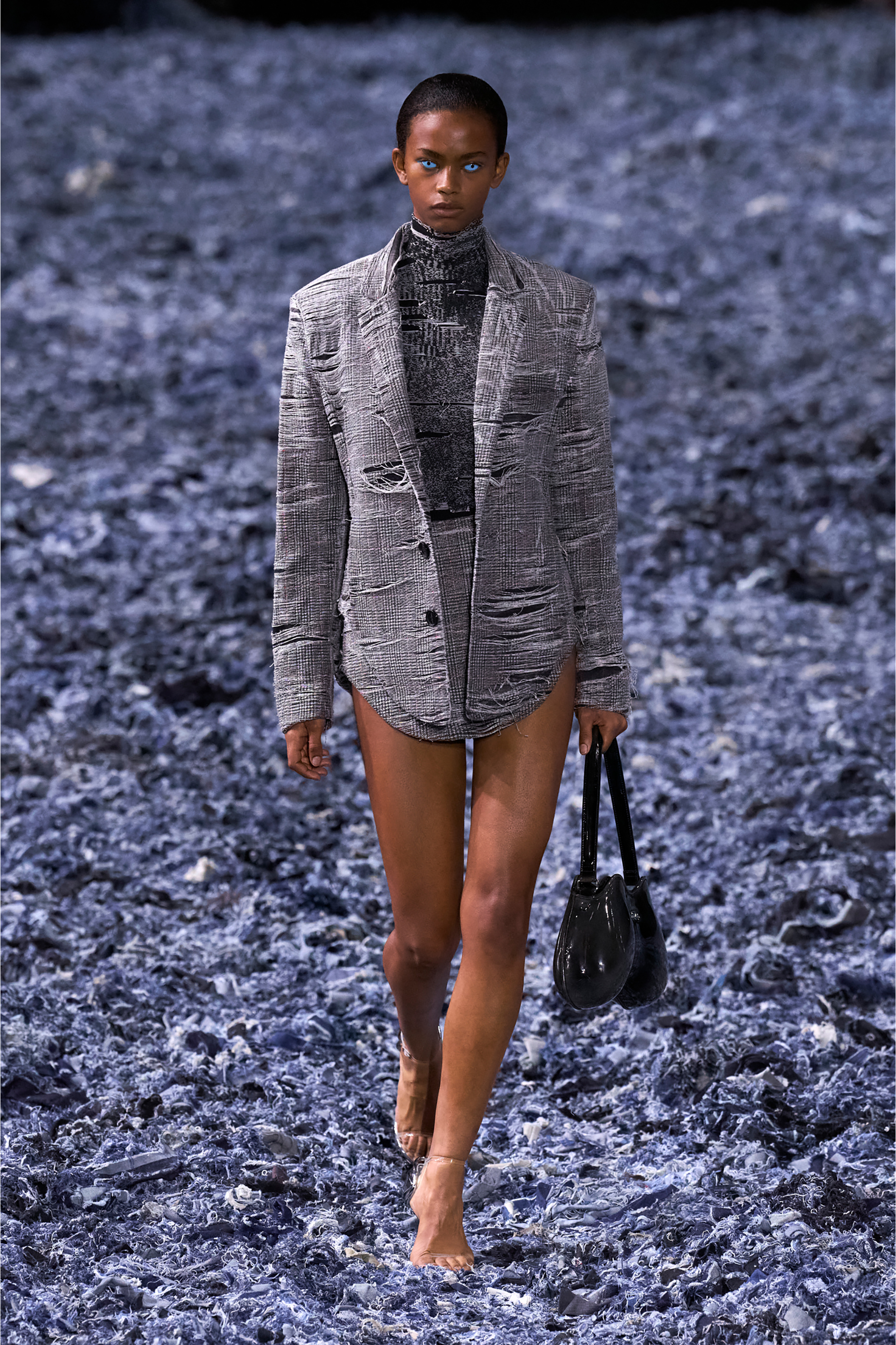 Diesel - DOUBLE-D SHOULDER, Damen Double-D-Feste Schultertasche mit aus glänzendem Dégradé-PU in Schwarz/Bronze - 6