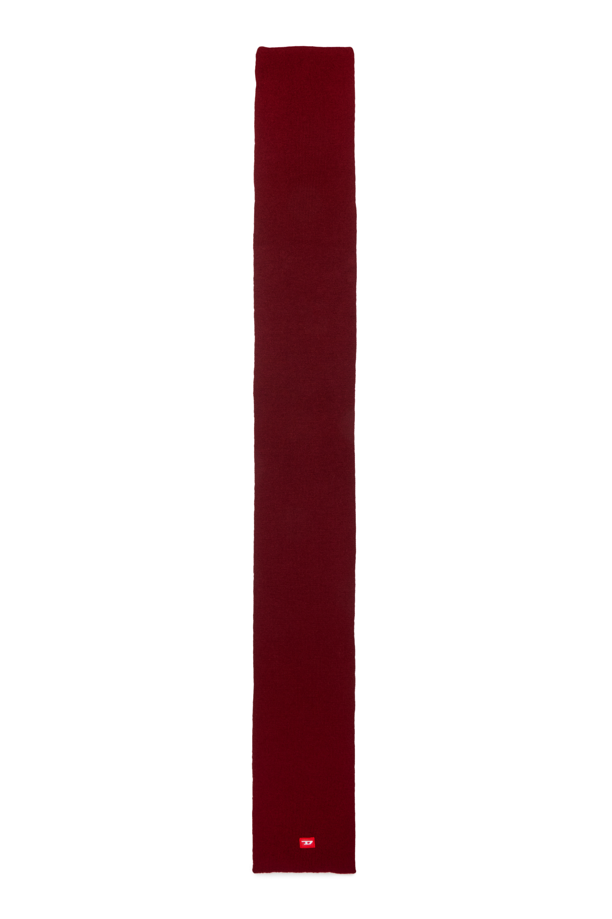 Diesel - RLOT, Unisex Schal aus Wollmischung mit D Logo patch in Rot - 2