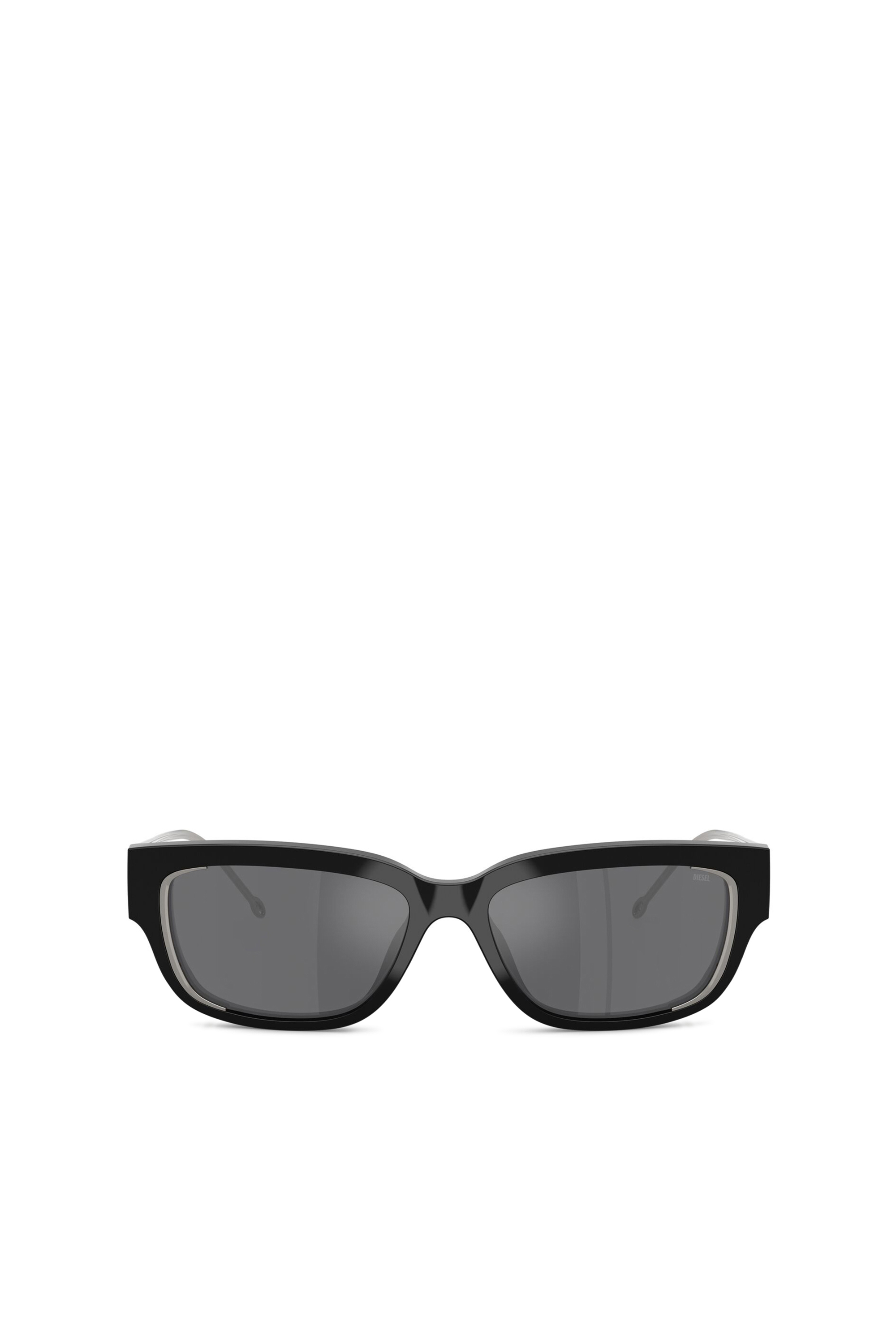 Diesel - 0DL2002 SIZE 56, Unisex Rechteckiges Modell Brille in Grau - 1