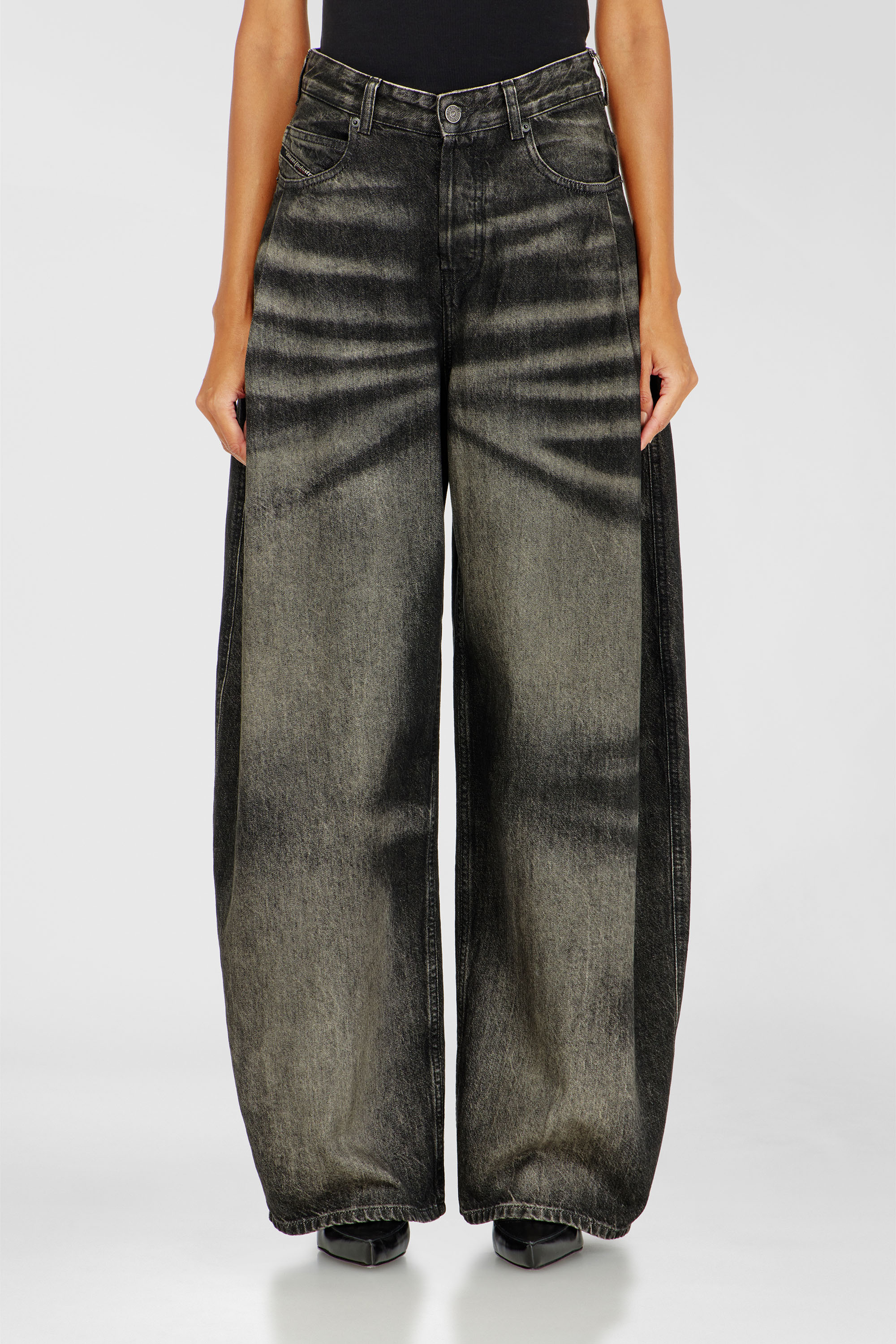 Diesel - Damen Relaxed Jeans 1987 D-Khelz 09R33, Schwarz/Dunkelgrau - 1