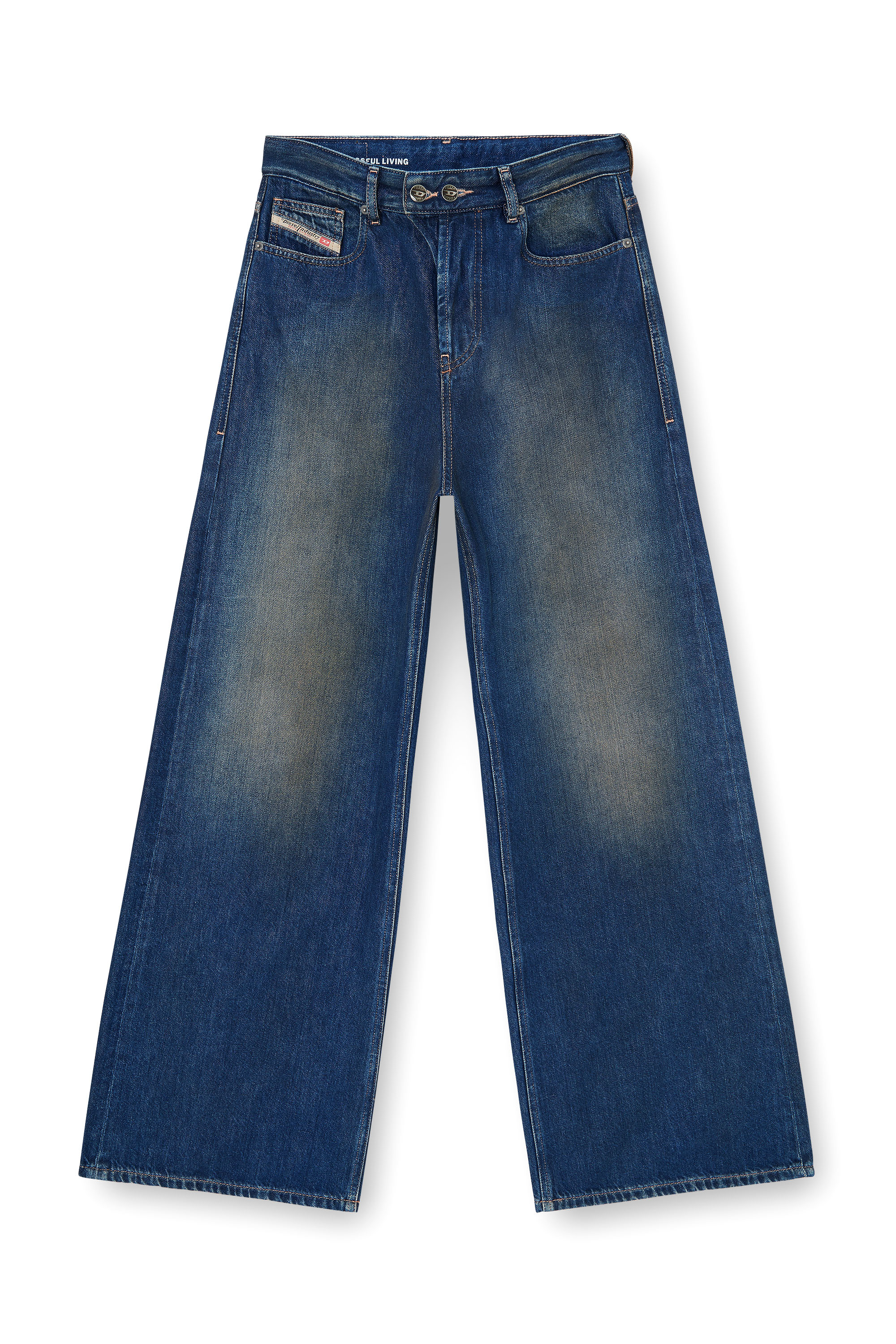 Diesel - Woman's Relaxed Jeans 1996 D-Sire 09P47, Dark Blue - 3