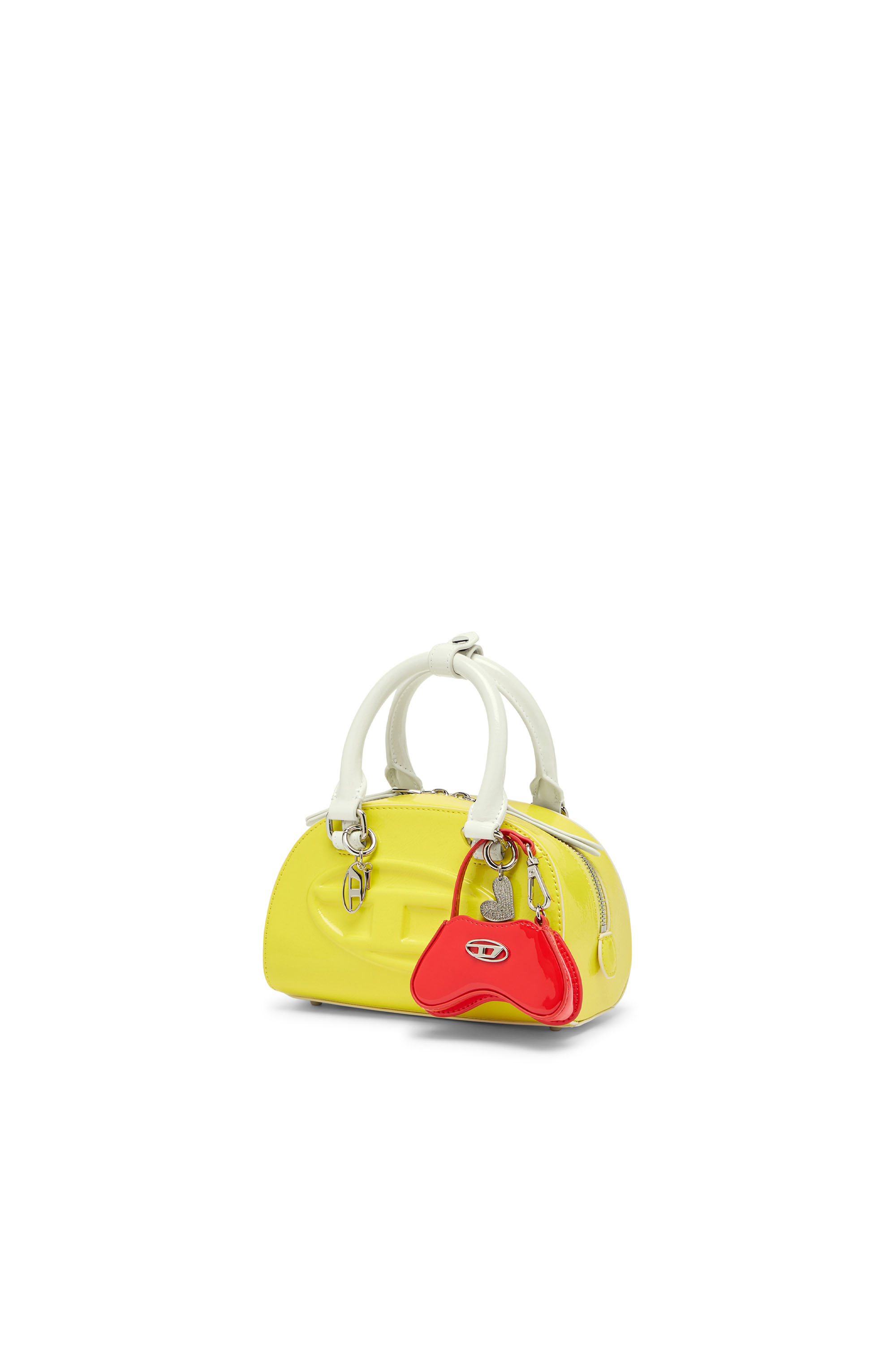 Diesel - 1DR DOME CROSSBODY, Damen 1DR Dome-Mini-Bowlingtasche mit Naplak-Effekt in Gelb - 2