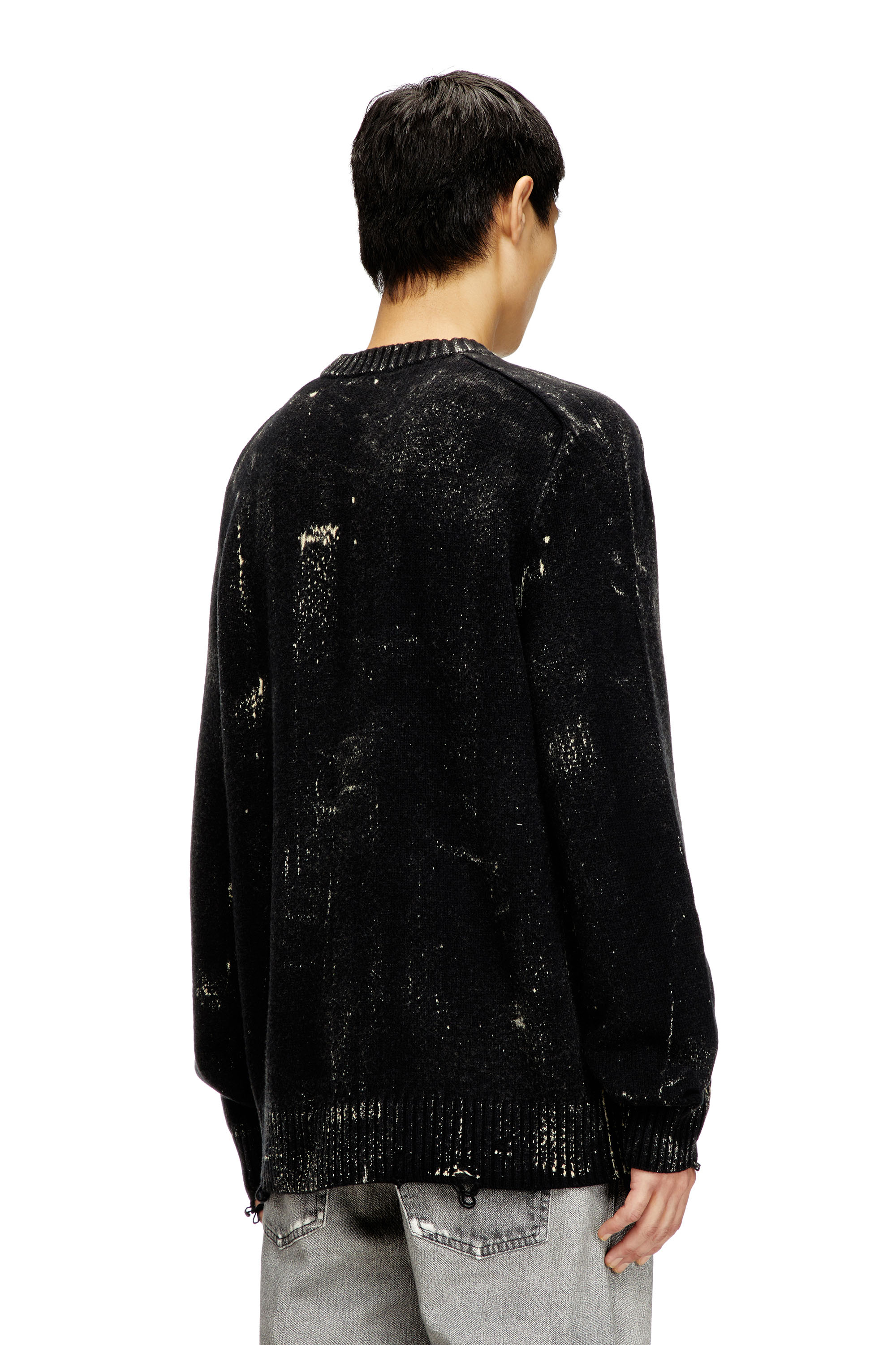 Diesel - K-MAXENSE, Herren Zerstörter Pullover im Wollmix in null - 4