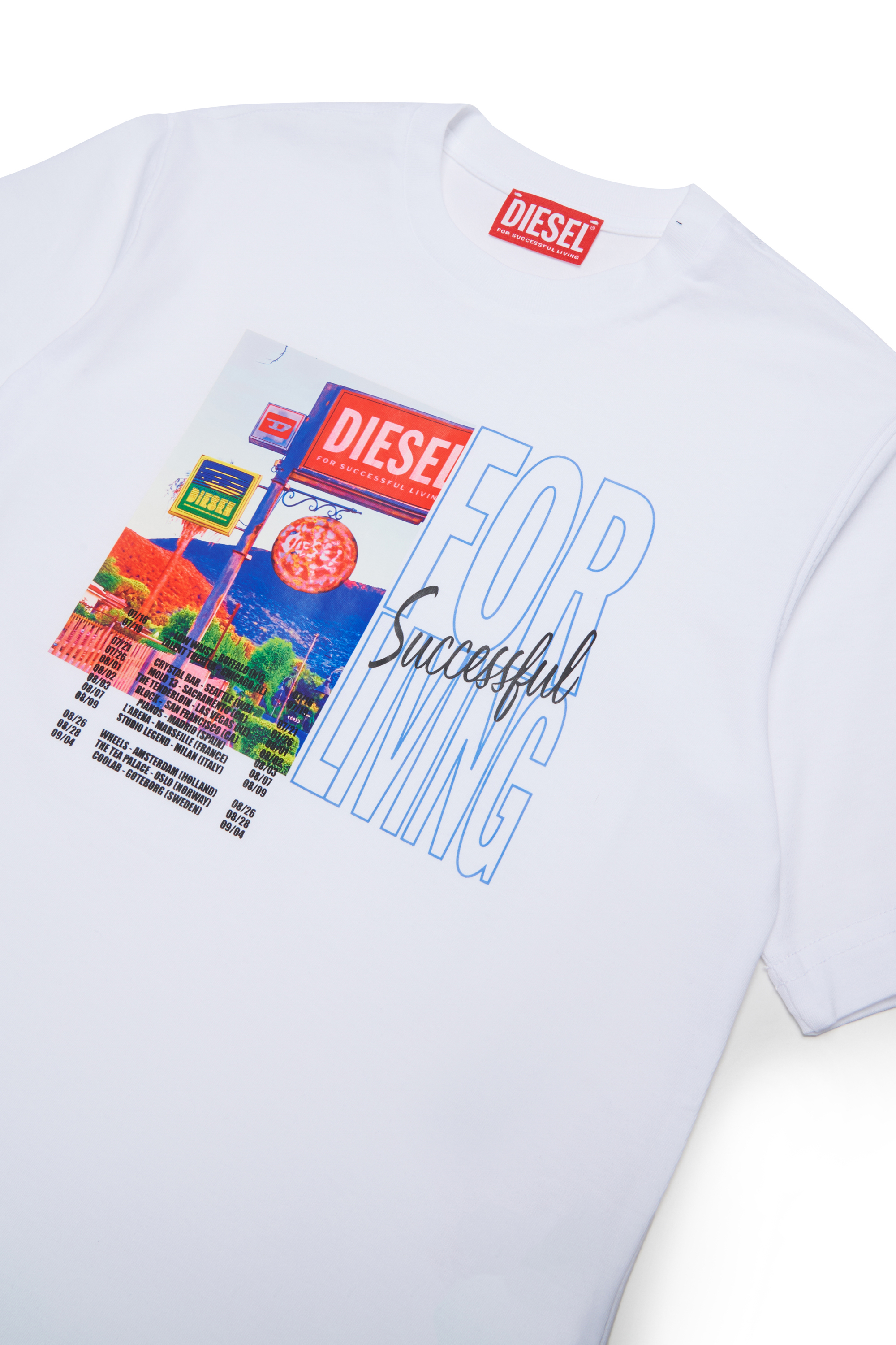 Diesel - TFOR OVER, Man's Cotton T-shirt with photo print in White - 3