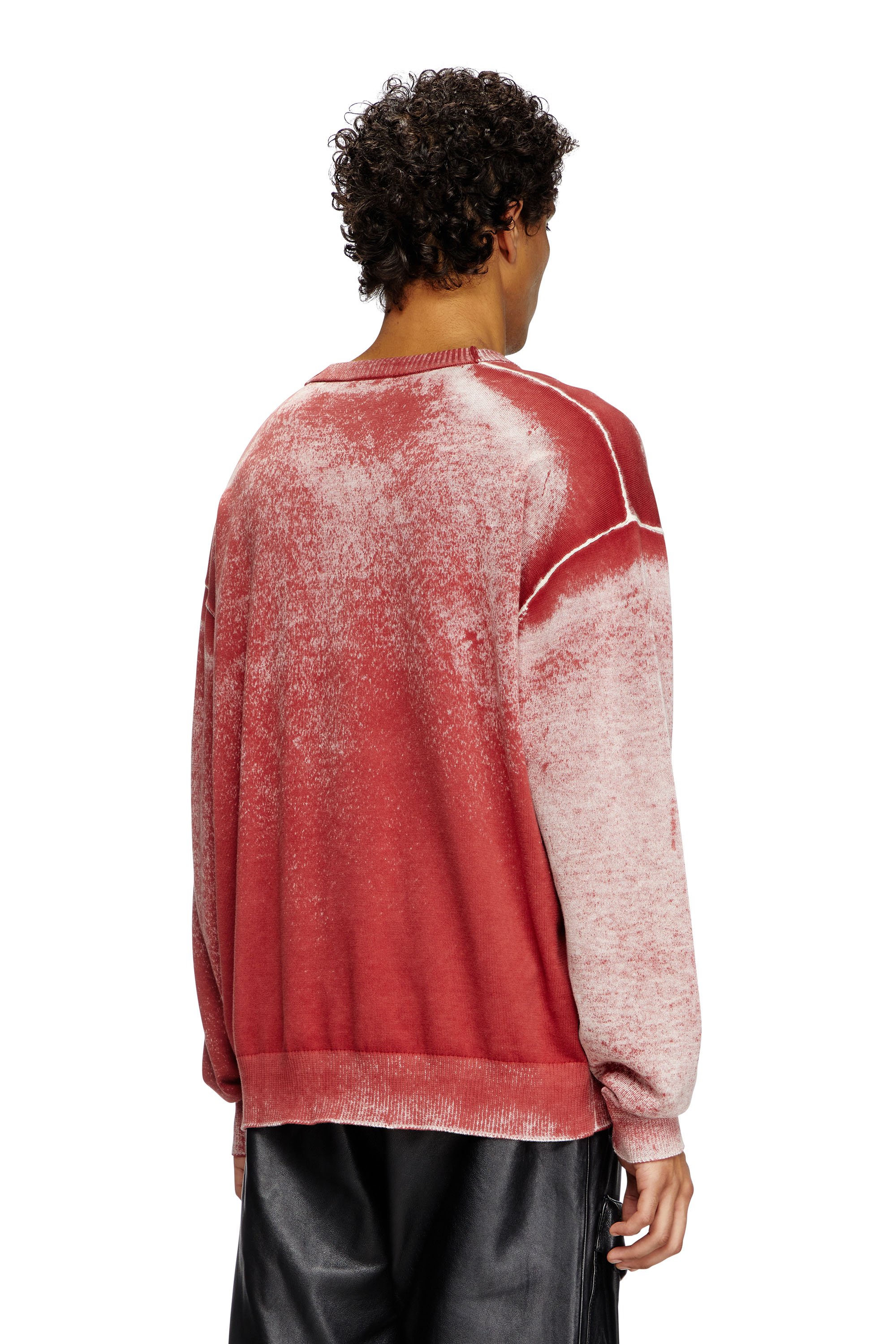 Diesel - K-BELEZ, Herren Logo-Pullover mit Reverse-Print in Rot - 4