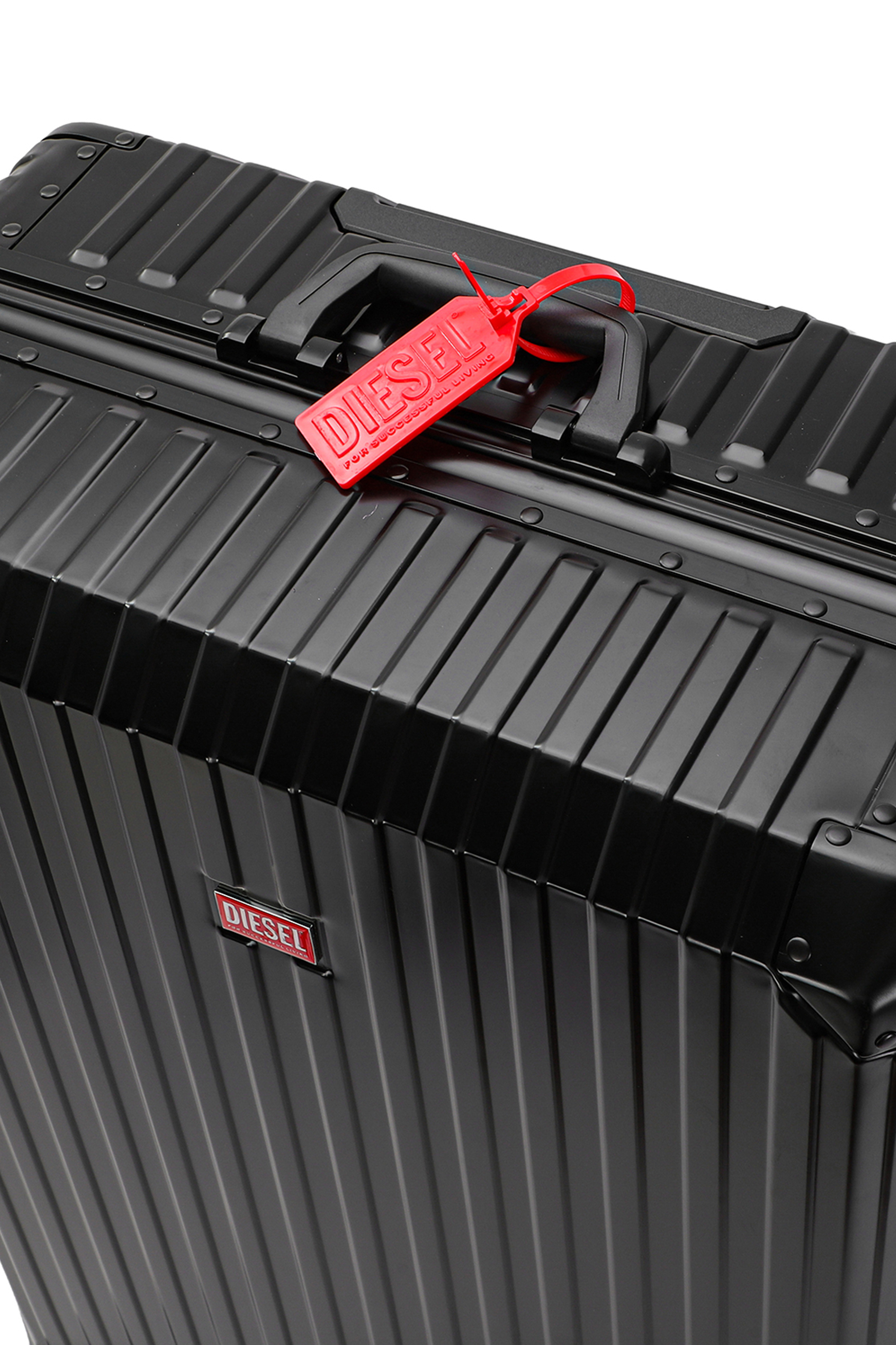 Diesel - DIESEL ALUMINUM TROLLEY- DSL002, Unisex Koffer aus Aluminium Gr&ouml;&szlig;e L in Schwarz - 6