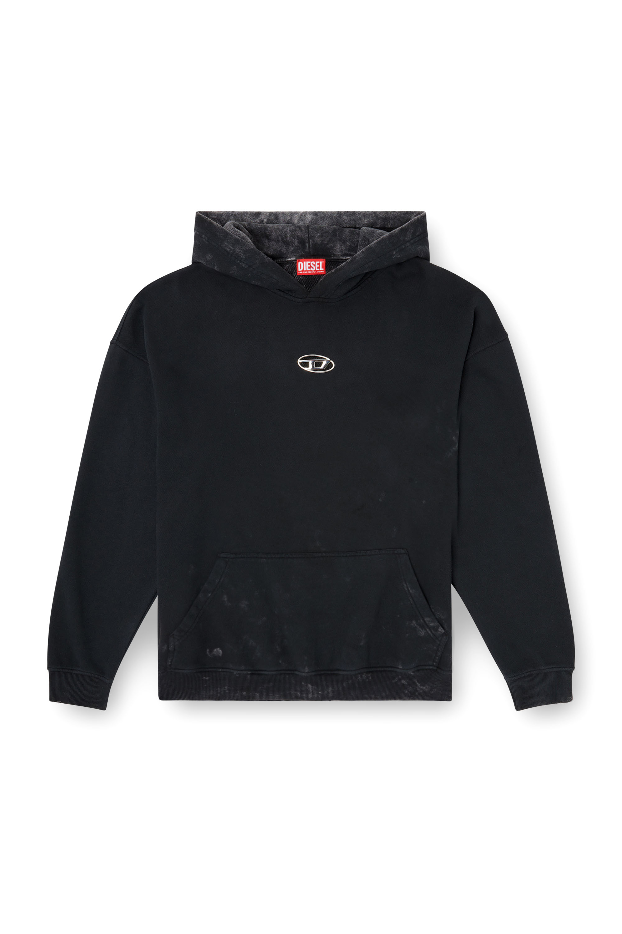 Diesel - S-BOXT-HOOD-T10, Herren Kapuzenpullover mit Cutout-Oval D aus Metall in Schwarz - 3