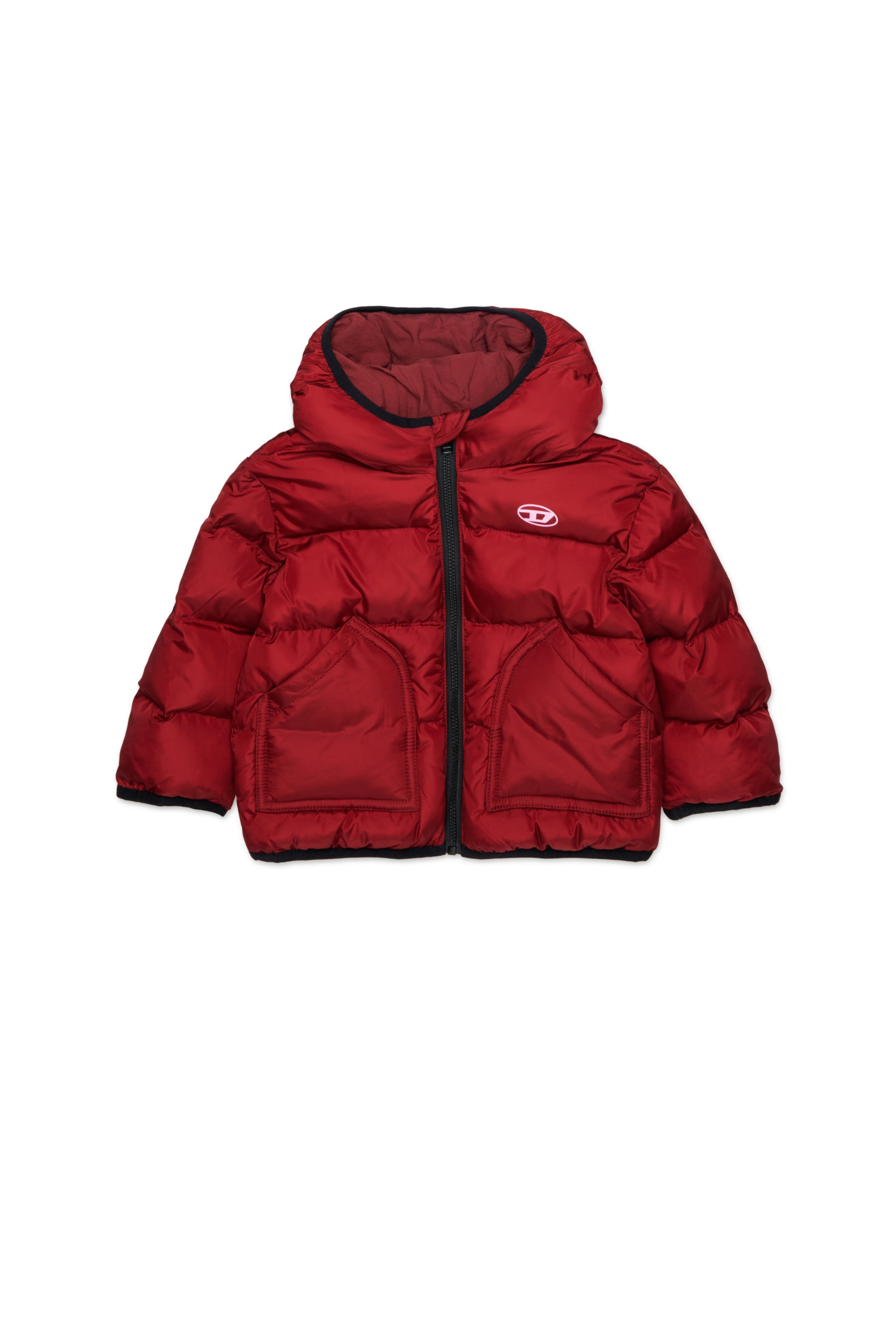Diesel - JSIPB, Unisex's Puffer jacket with Oval D logo in Red - 1
