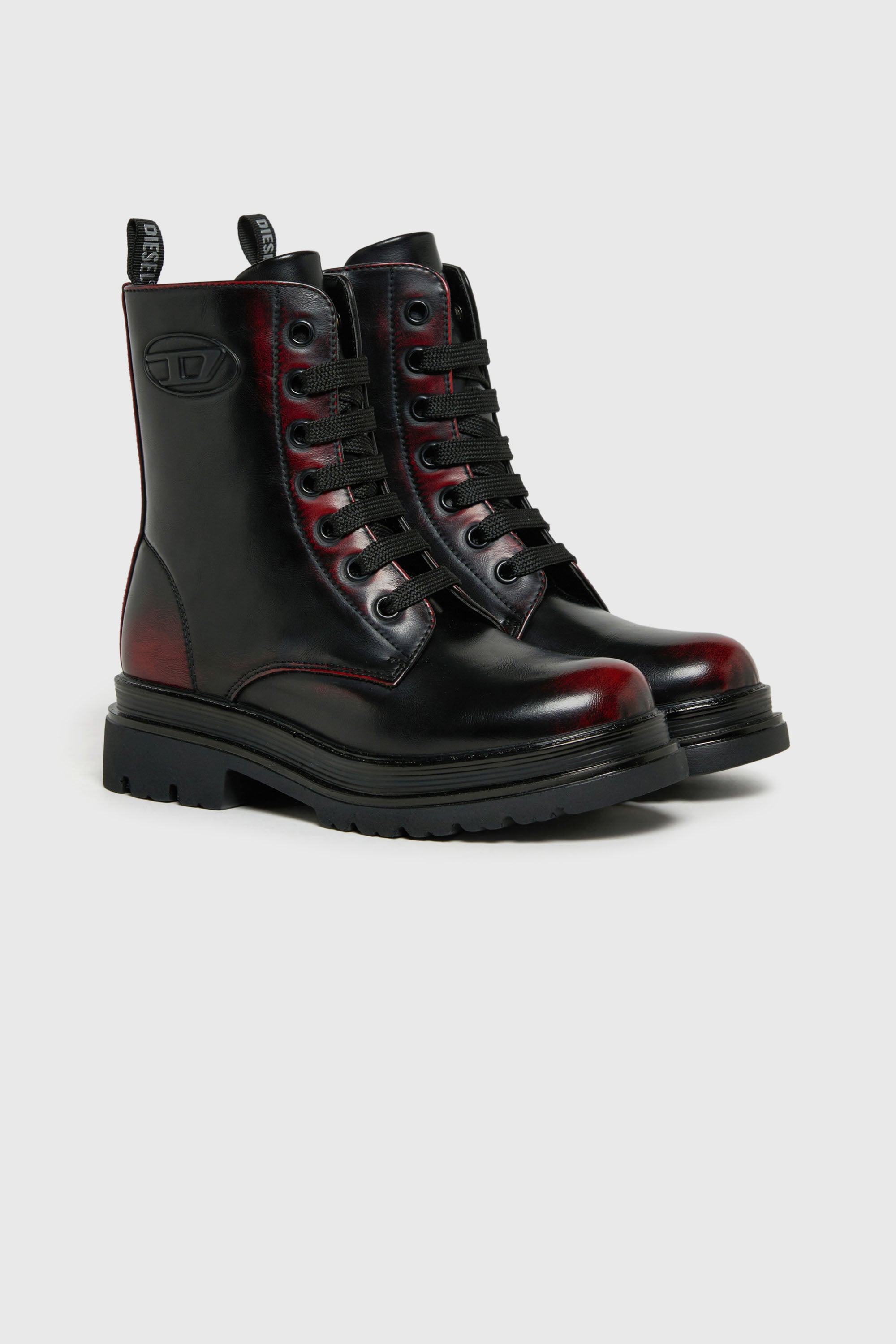 Diesel - D-ANFISTR-ABR, Unisex D-Anfistr - Combat-Boots mit Zweiton-Effekt in Schwarz - 2