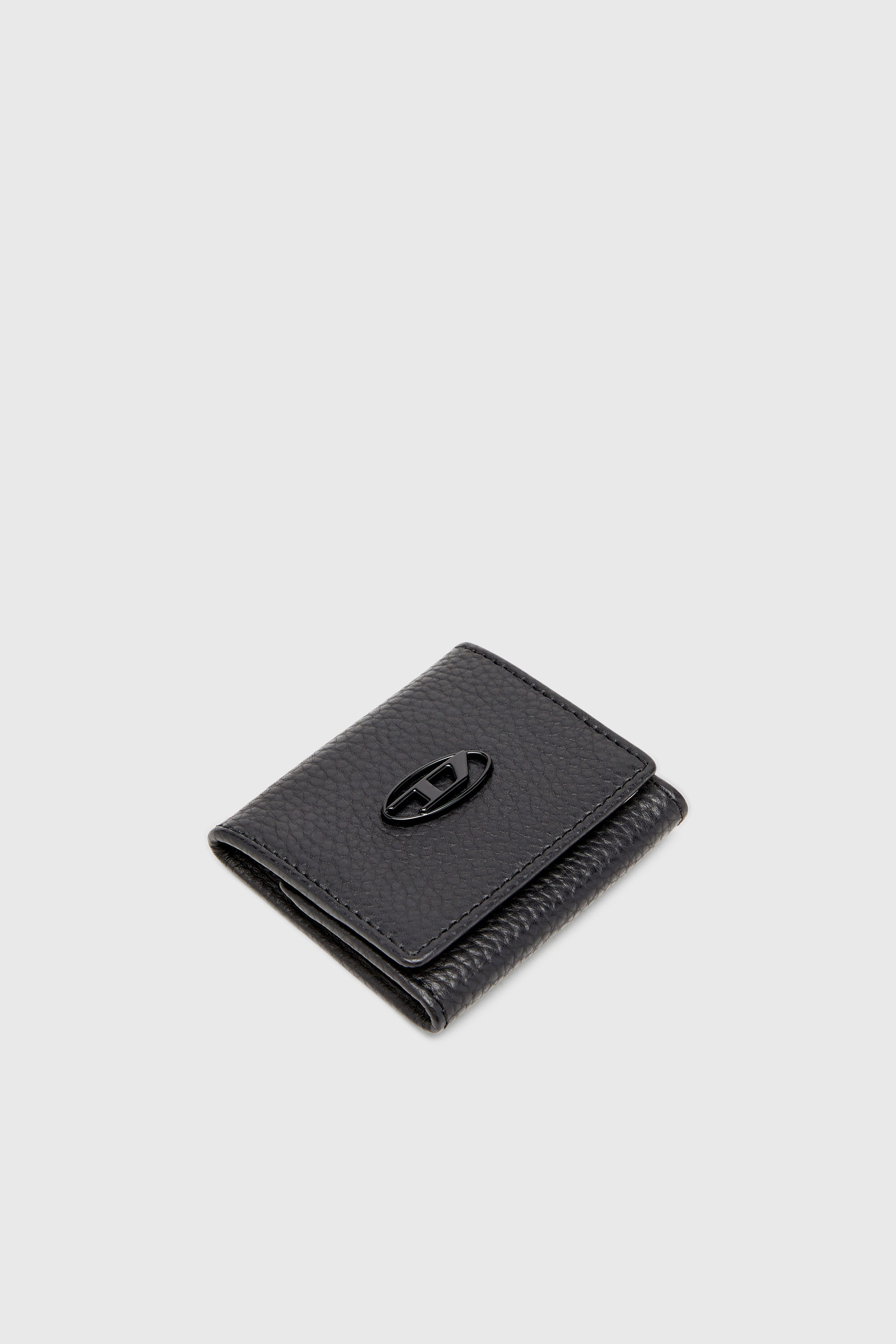 Diesel - HISSU EVO COIN CASE, Herren M&uuml;nzetui aus genarbtem Leder in Schwarz - 4