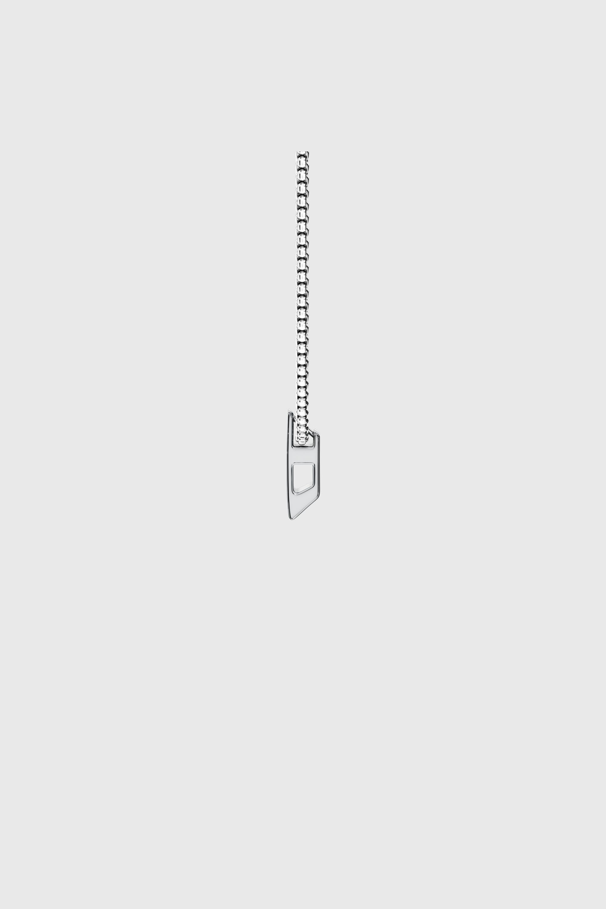 Diesel - DX1689040 JEWELLERY, Unisex Anh&auml;nger-Halskette aus Edelstahl in Silber/Rot - 5