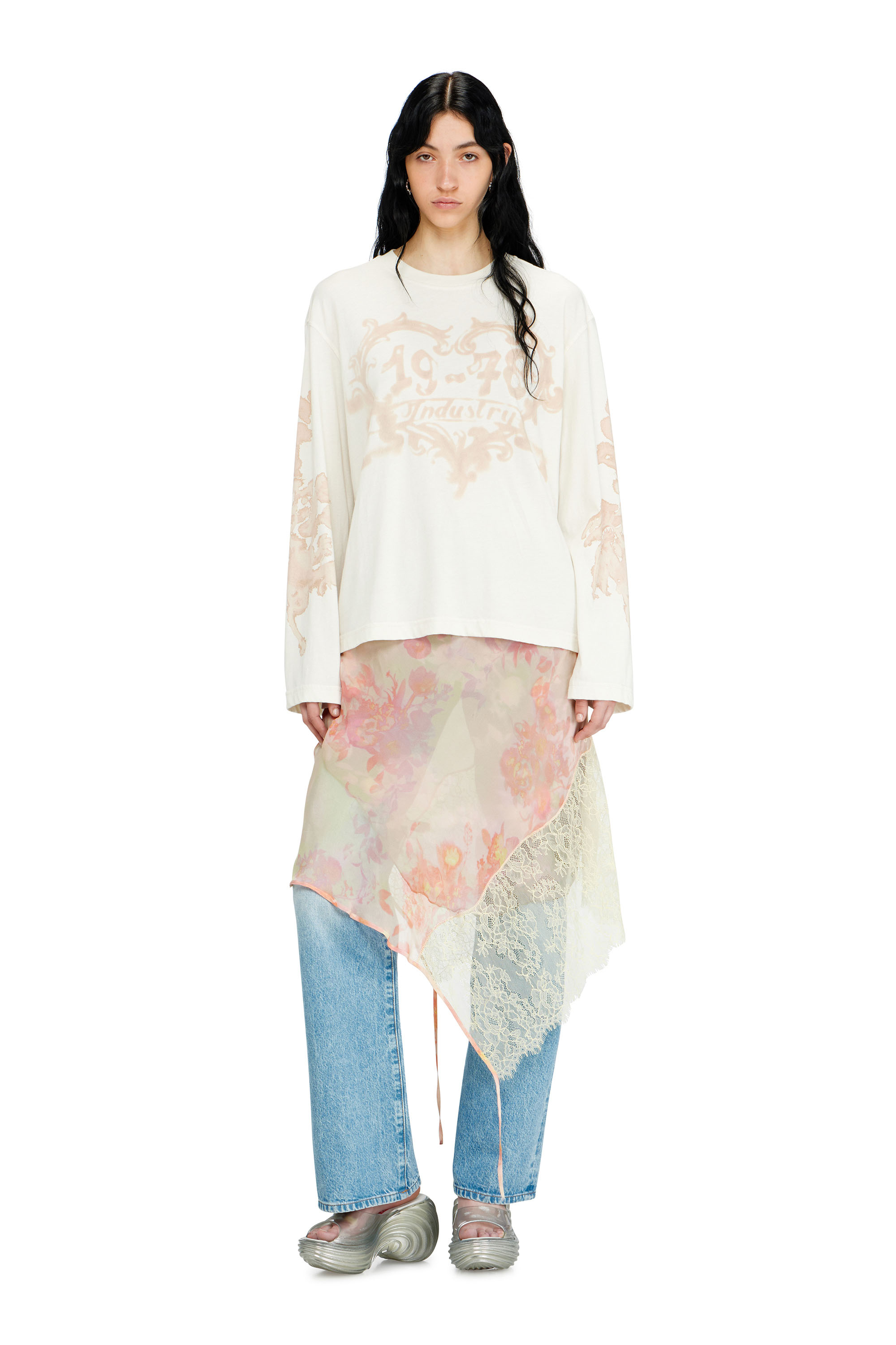 Diesel - MELISSA QUANTUM PLATFORM, Damen Plateau-Pantolette aus Melflex&reg; in Silber - 2