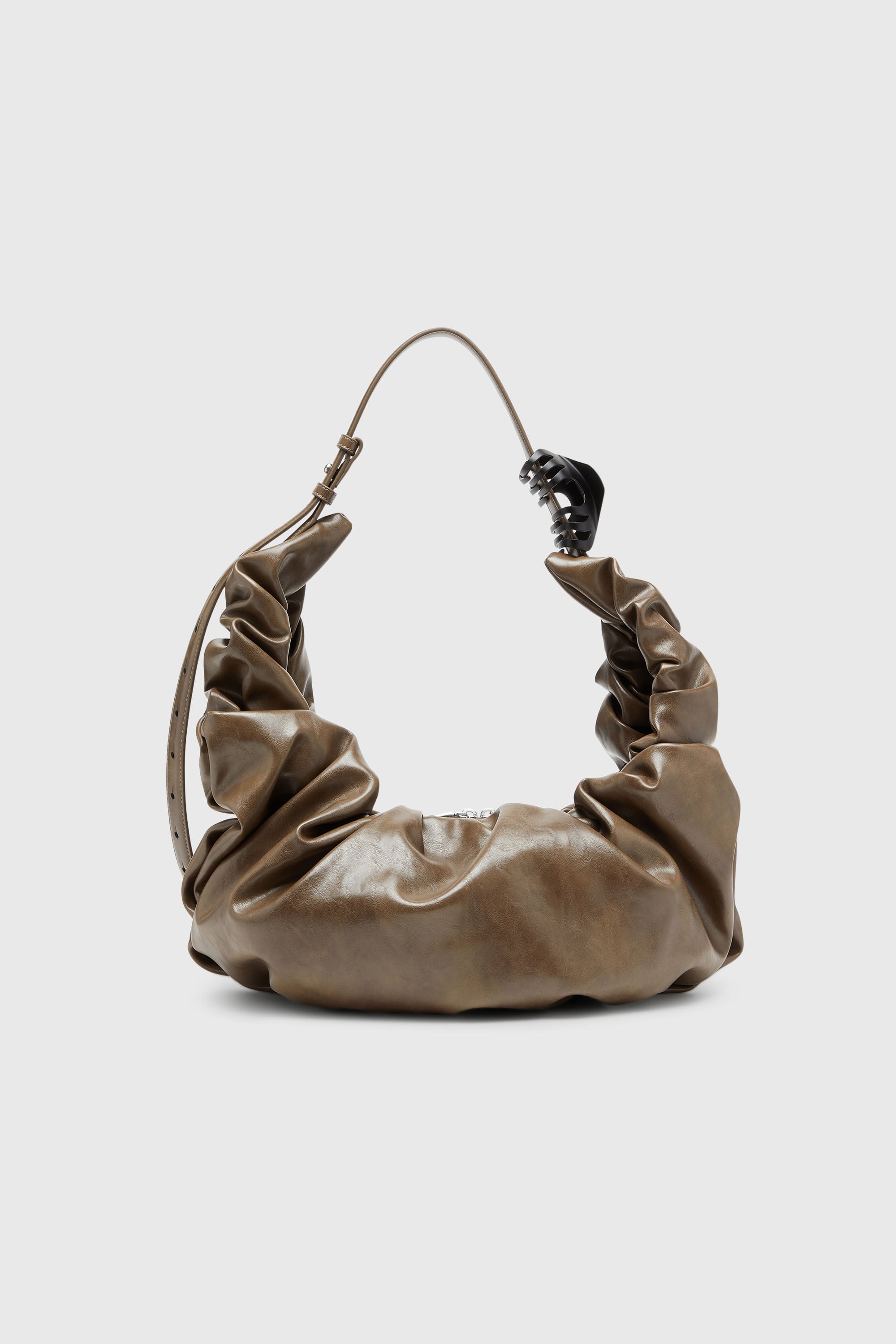 Diesel - GRAB-D HOBO L, Damen Grab-D-Gro&szlig;e zerknitterte Hobo-Tasche in Beige - 2