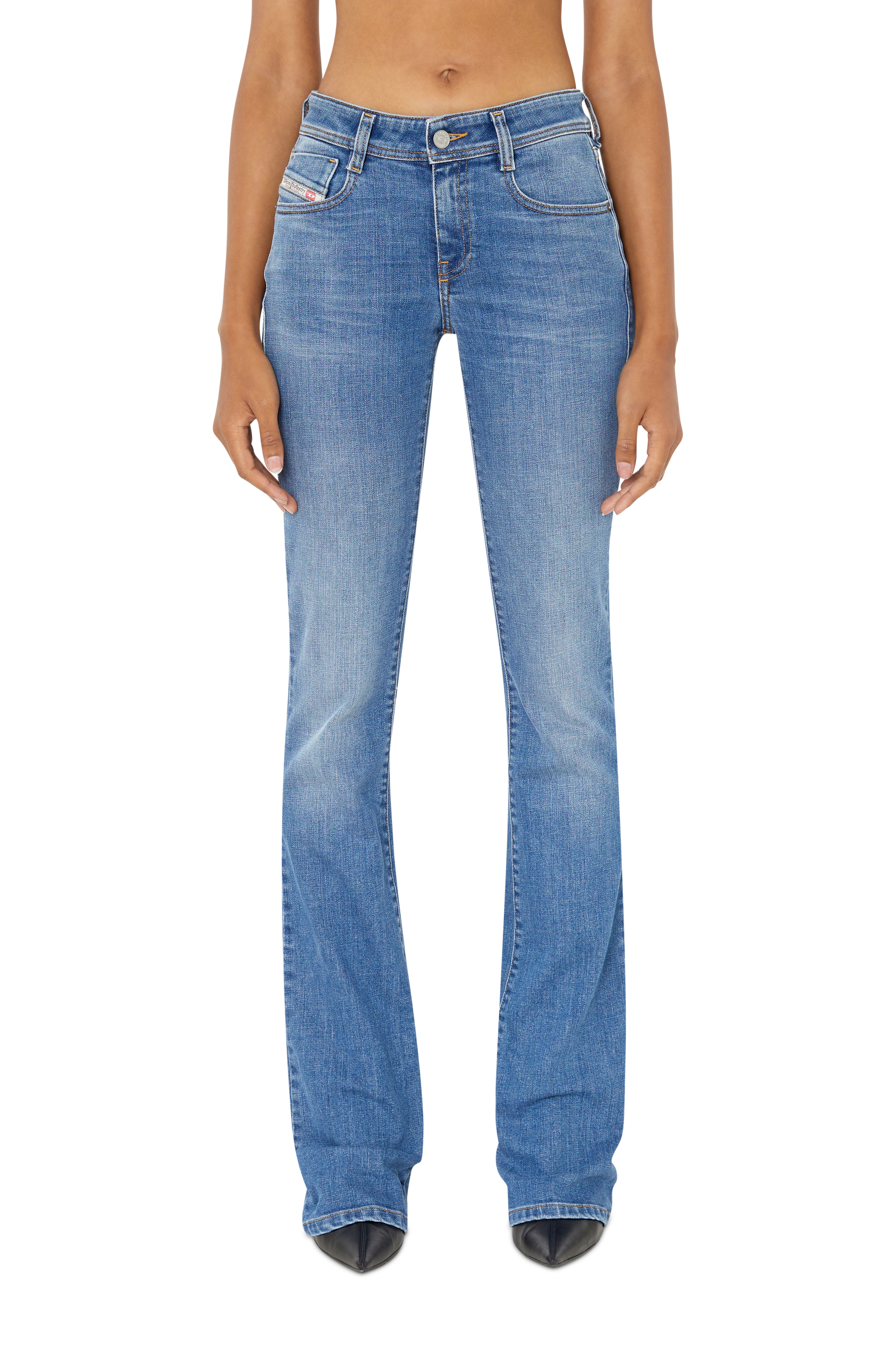 Diesel - 1969 D-EBBEY 09D47 Bootcut and Flare Jeans, Mittelblau - Image 1