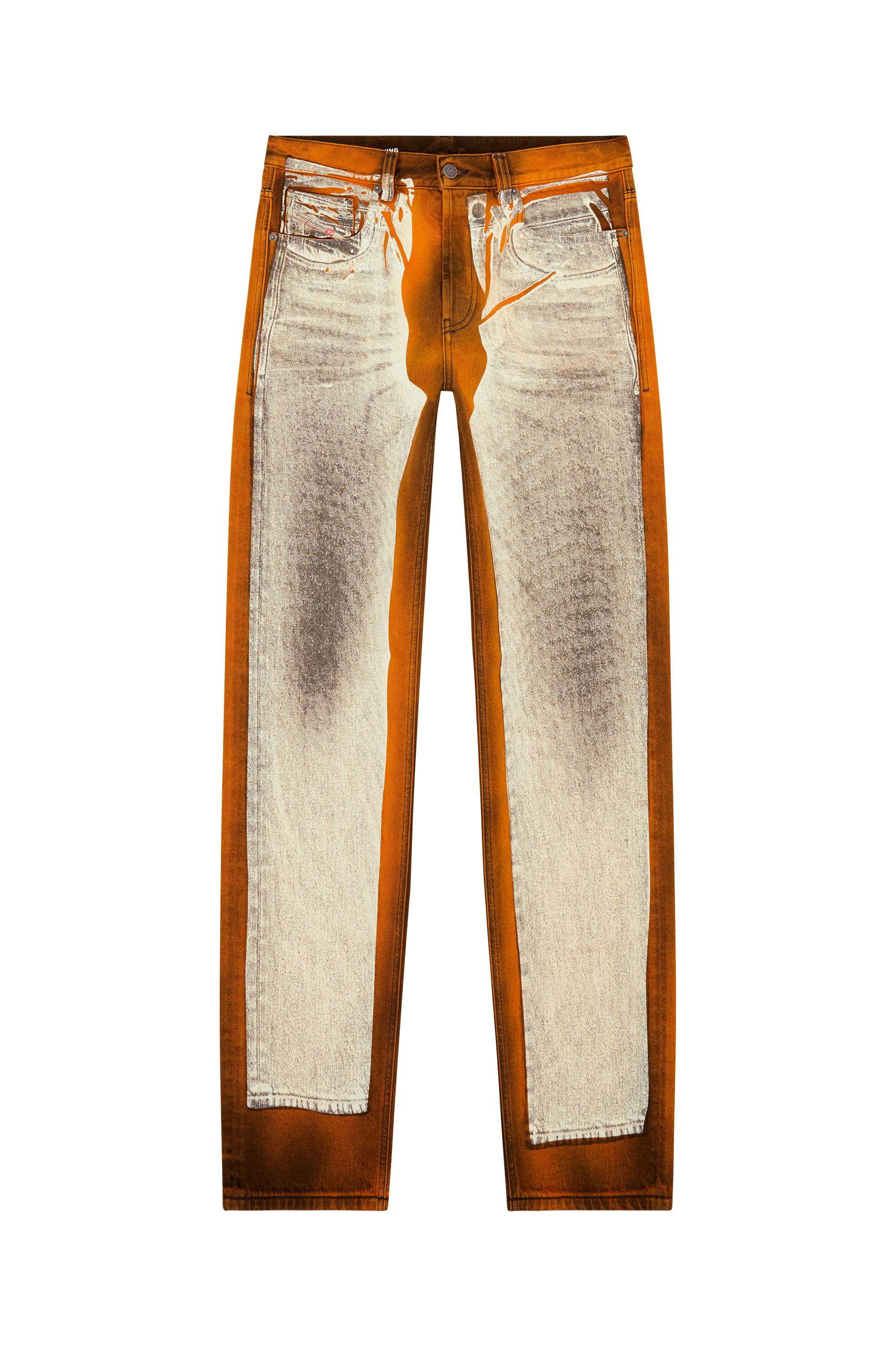 Diesel - Straight Jeans 2010 D-Macs 007U8, Schwarz/Orange - Image 5