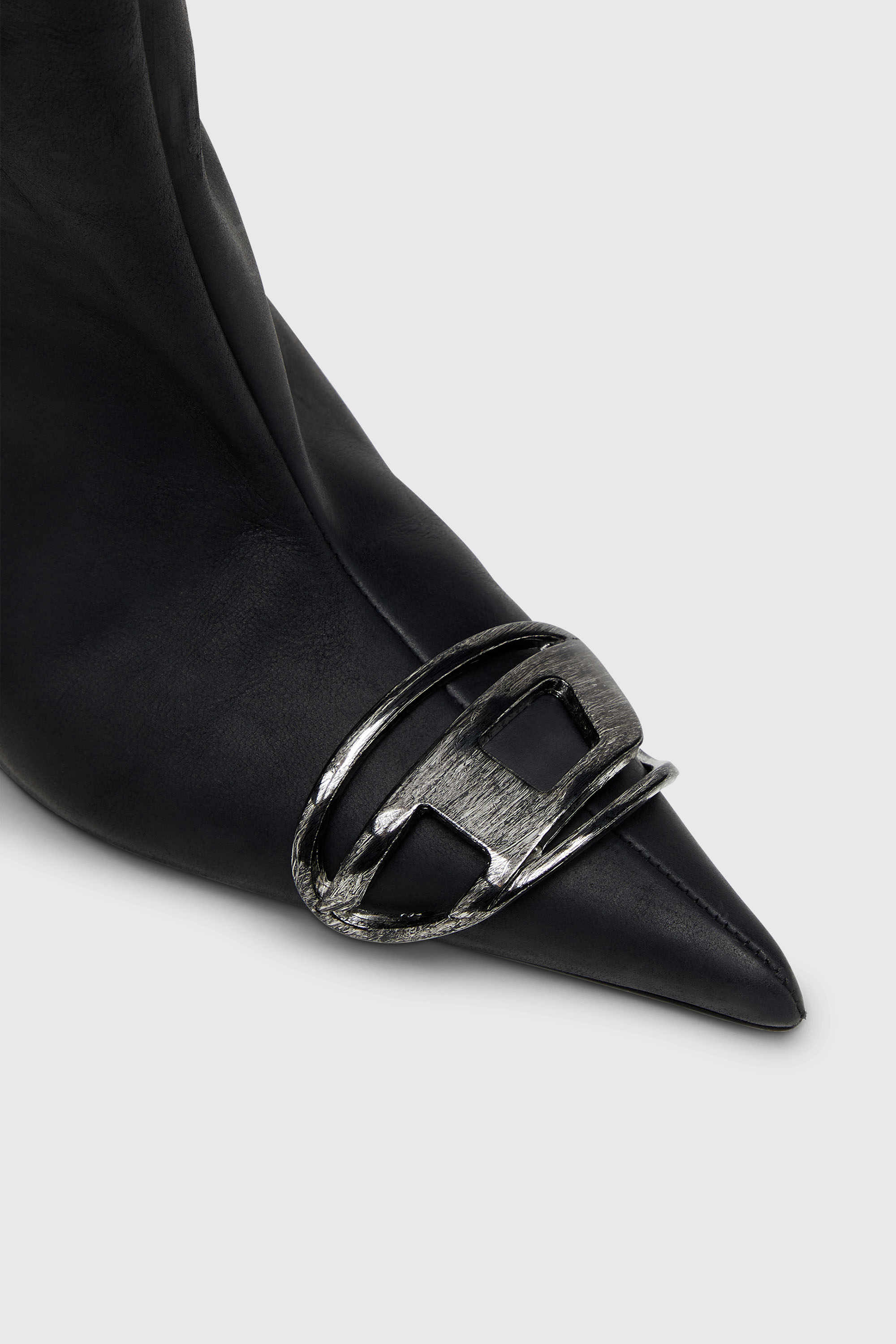 Diesel - D-VENUS 40 KB TUBE, Damen D-Venus-Kniehohe Stiefel aus Fettleder in Schwarz - 5