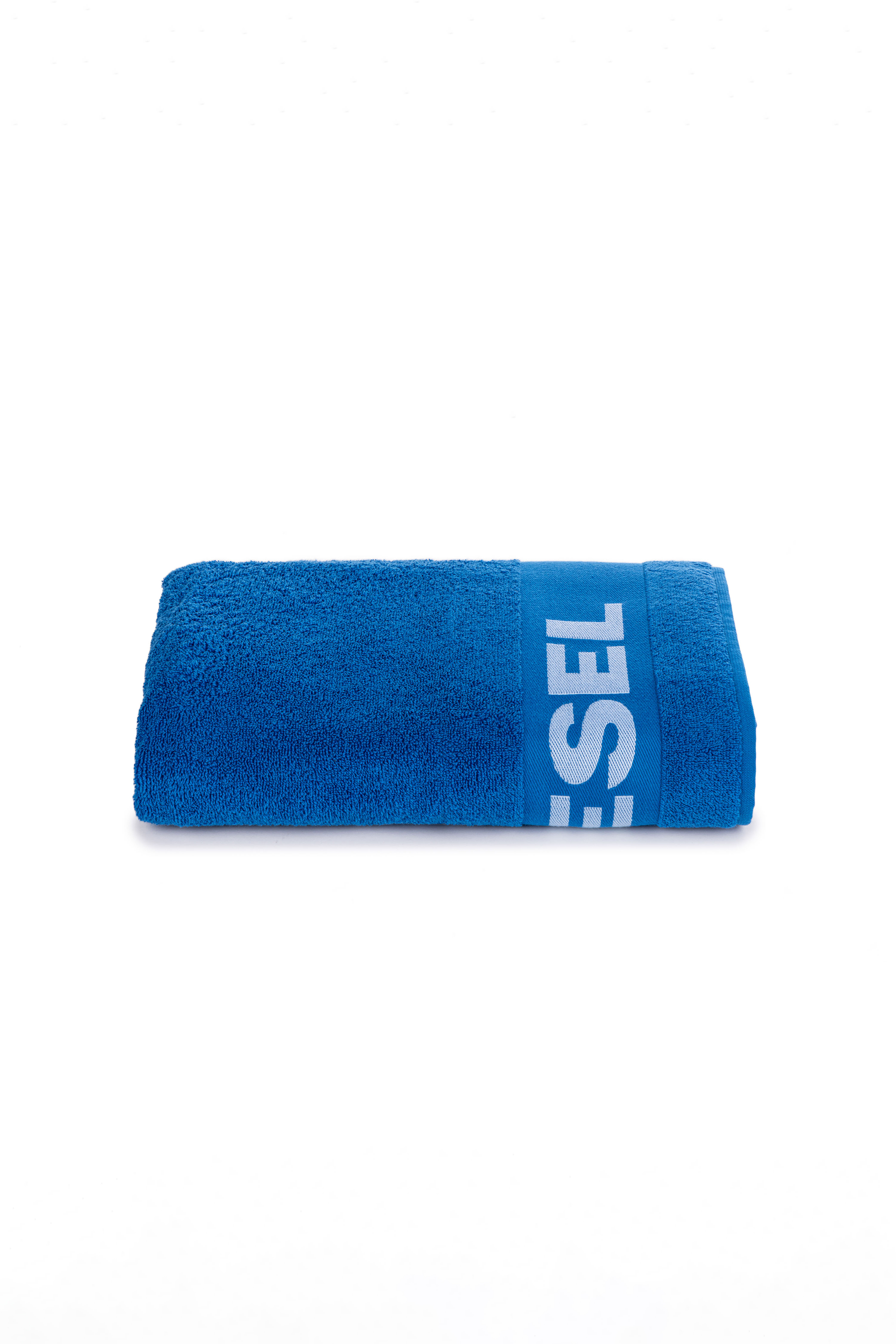 Diesel - 1015212 LOGO-COTTON TOWEL 100X180 BLUE, Unisex Tuch aus Baumwoll-Frottee mit Logo in Blau - 1