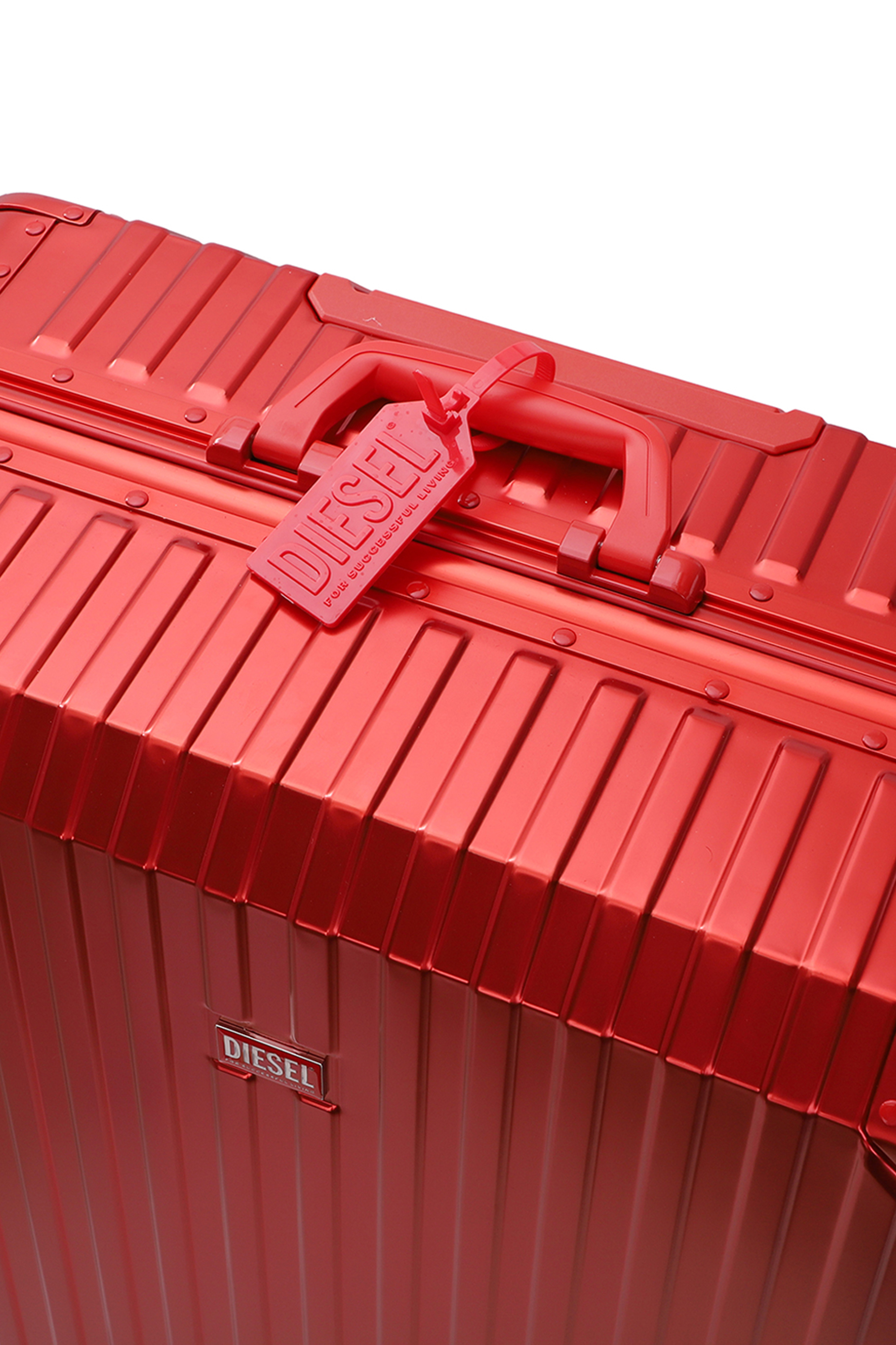 Diesel - DIESEL ALUMINUM TROLLEY- DSL002, Unisex Koffer aus Aluminium Gr&ouml;&szlig;e L in Rot - 2