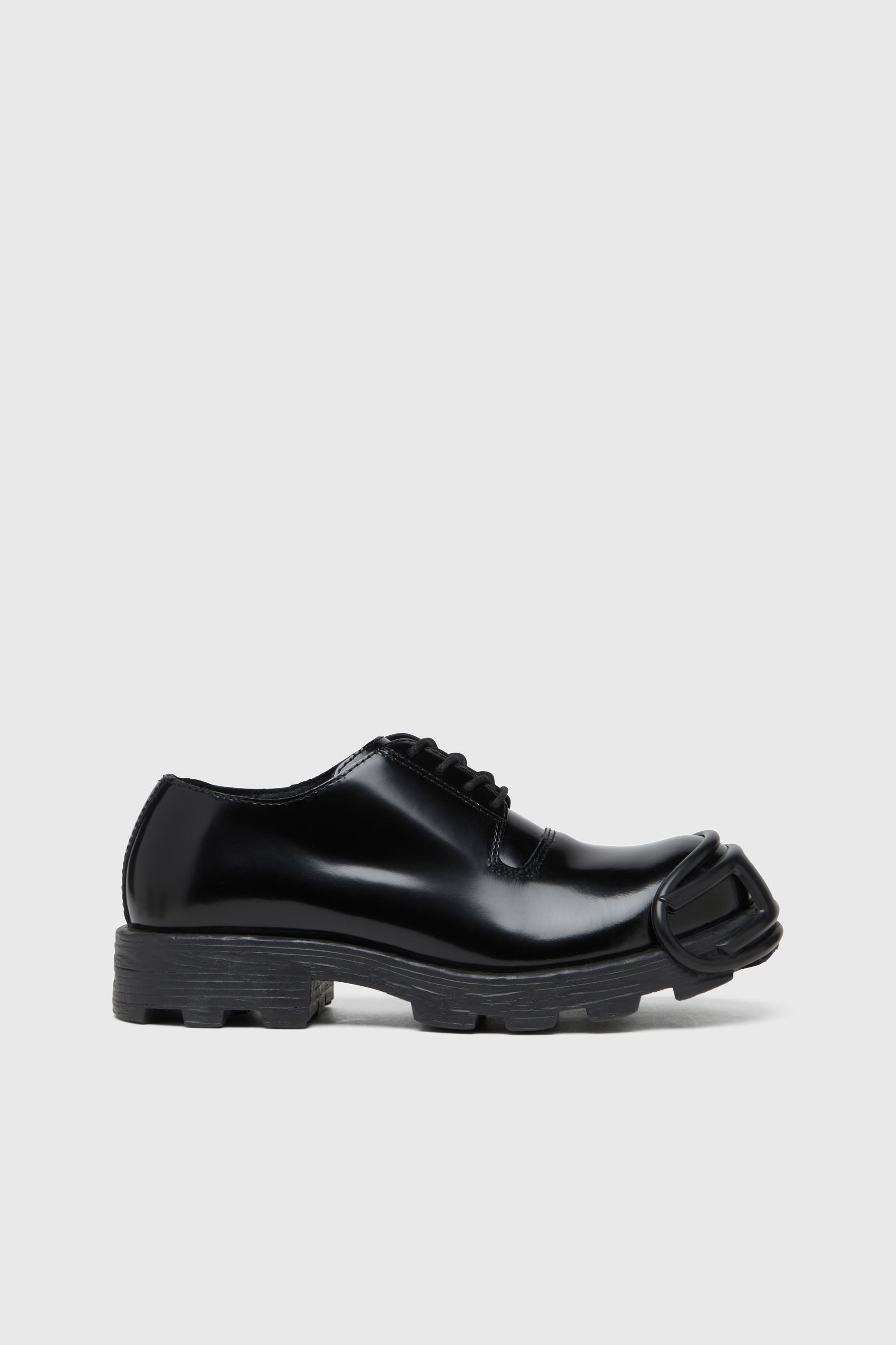 Diesel - D-HAMMER SO D, Herren D-Hammer-Schn&uuml;rschuhe aus Leder mit Oval D-Zehenkappe in Opakes Schwarz - 1