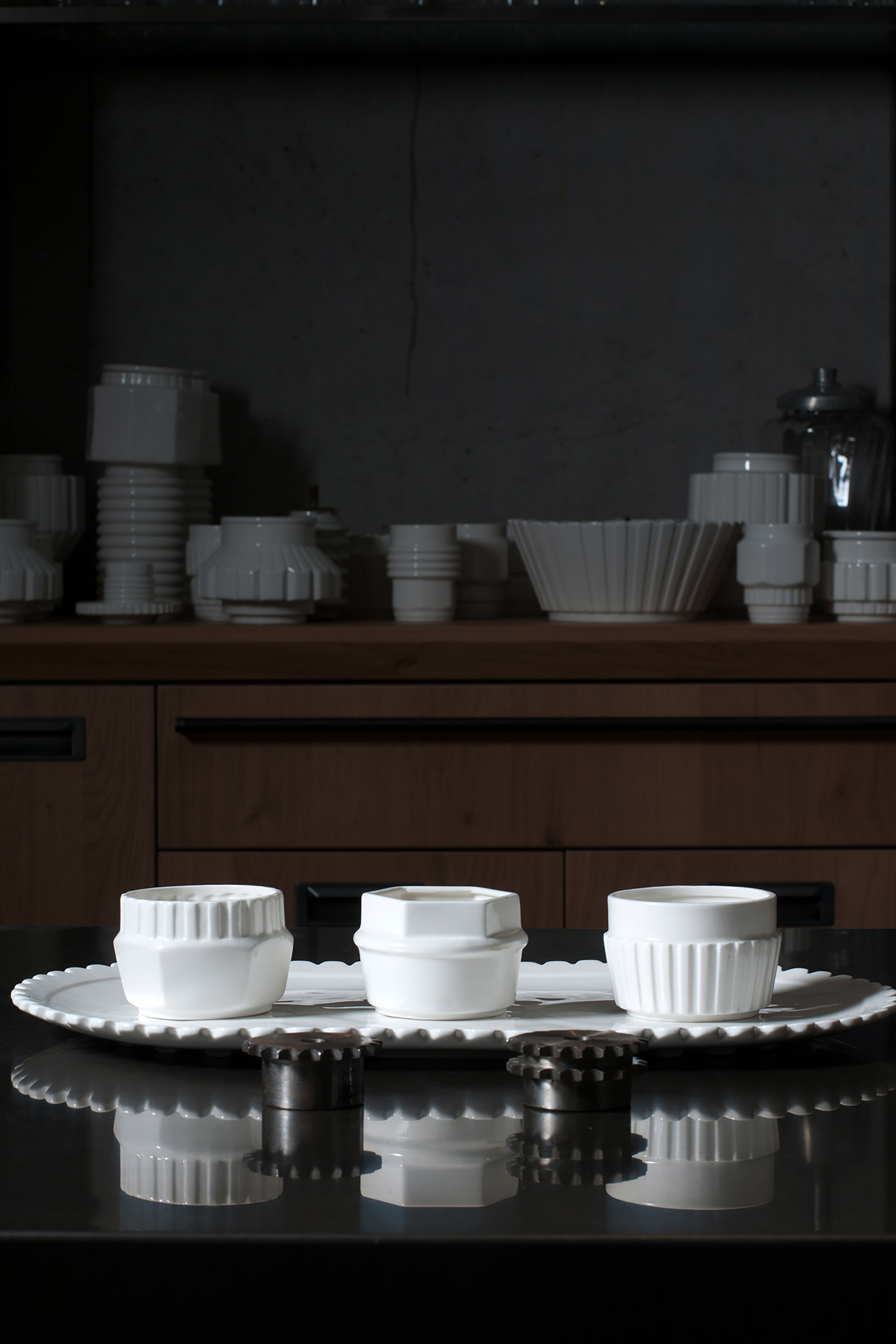 Diesel - 10970 MACHINE COLLEC, Unisex Kleine Sch&uuml;ssel aus Porzellan, &oslash; 9&nbsp;cm in Wei&szlig; - 3